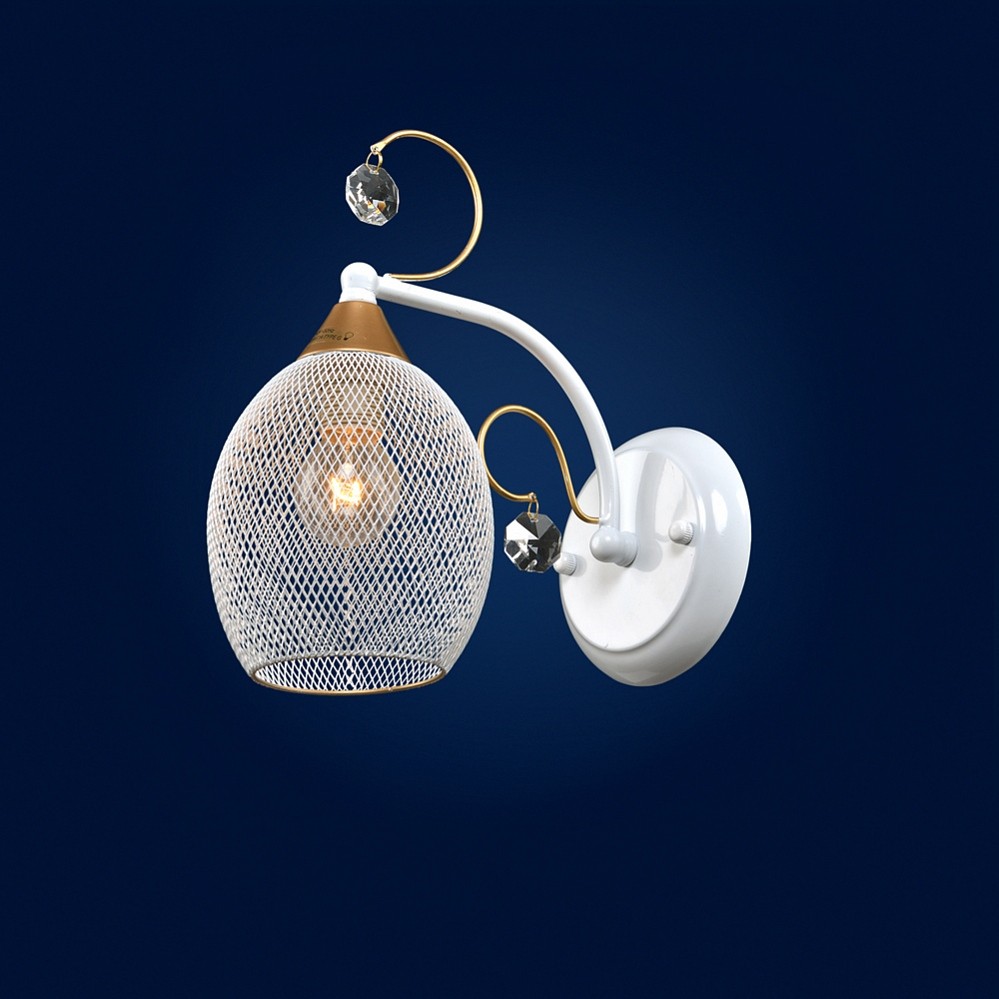 Настенное бра Максисвет 3-8570-1-WH+GL Е14