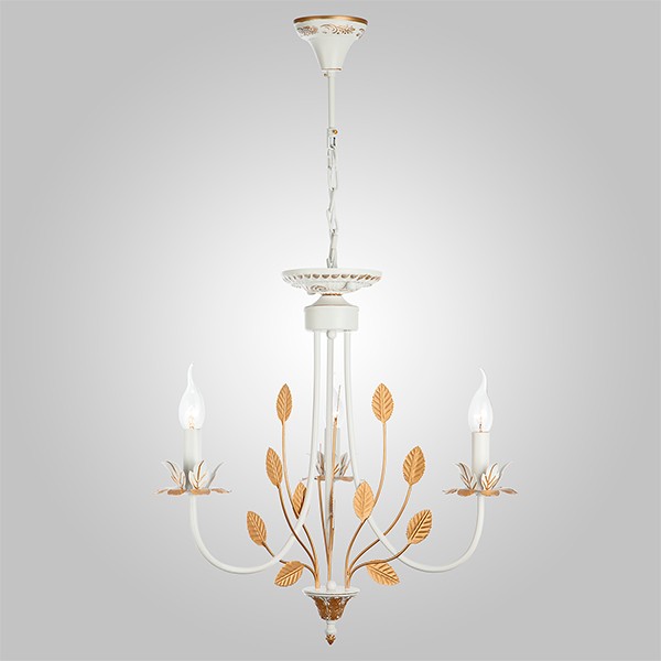 Подвесная люстра Eurosvet Flora 60023/3 белый с золотом