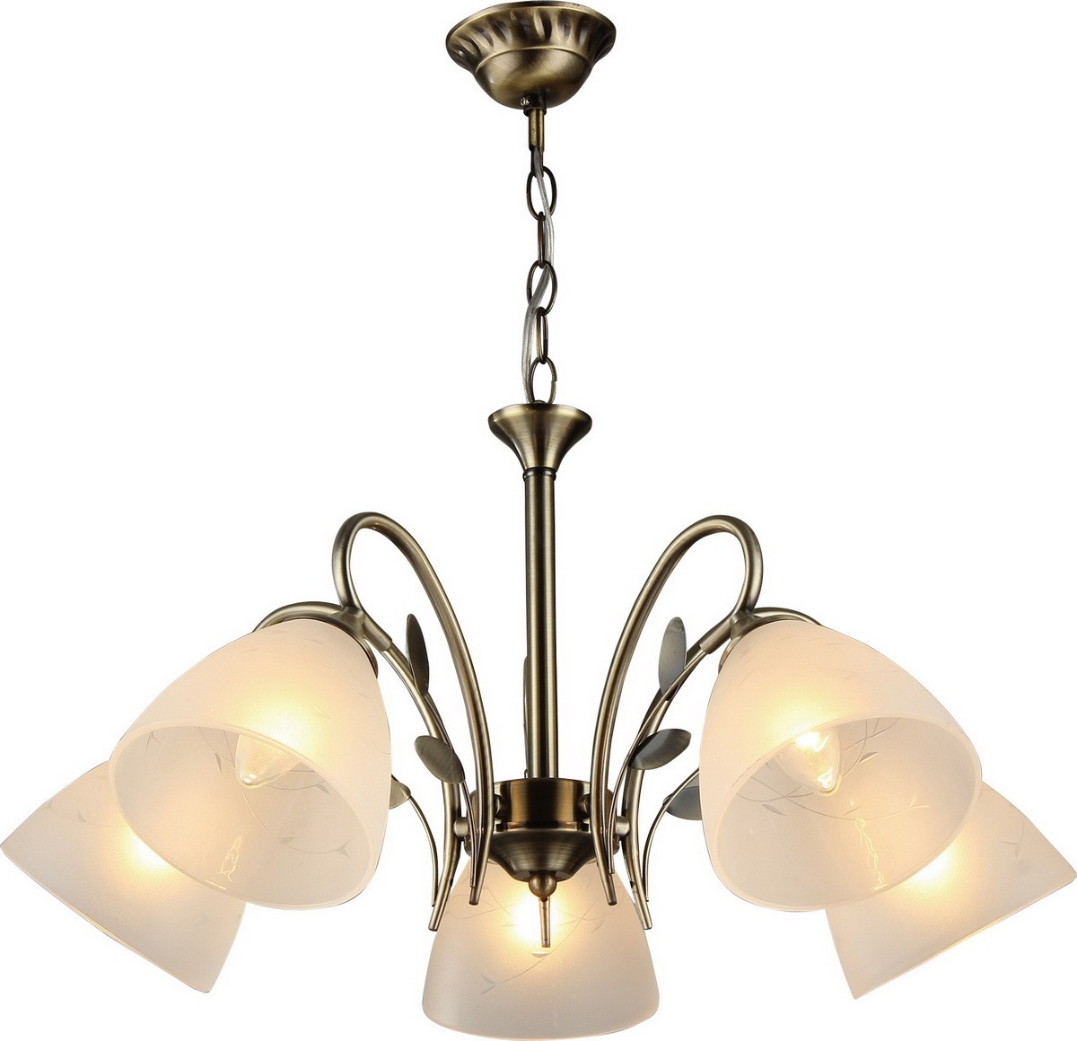 Подвесная люстра ID lamp Milana 272/5-Oldbronze