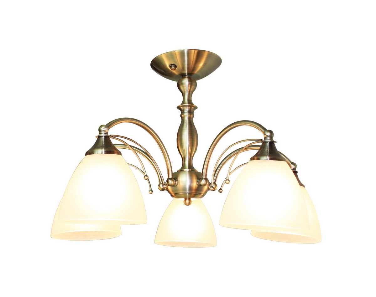 Потолочная люстра ID lamp Milana 273/5PF-Oldbronze