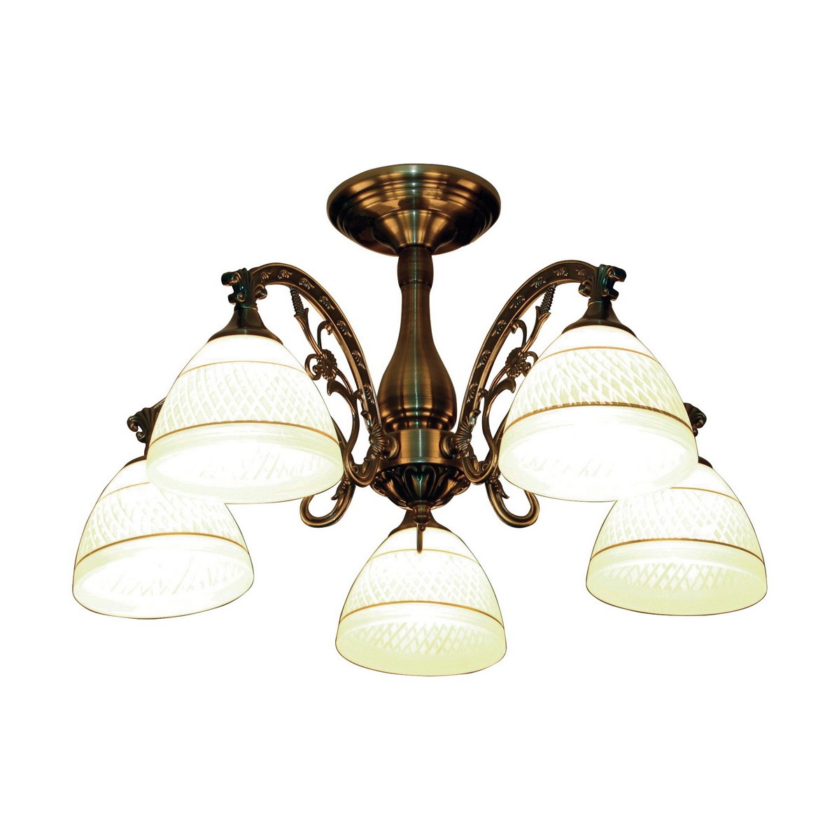 Потолочная люстра ID lamp Drina 290/5PF-Oldbronze