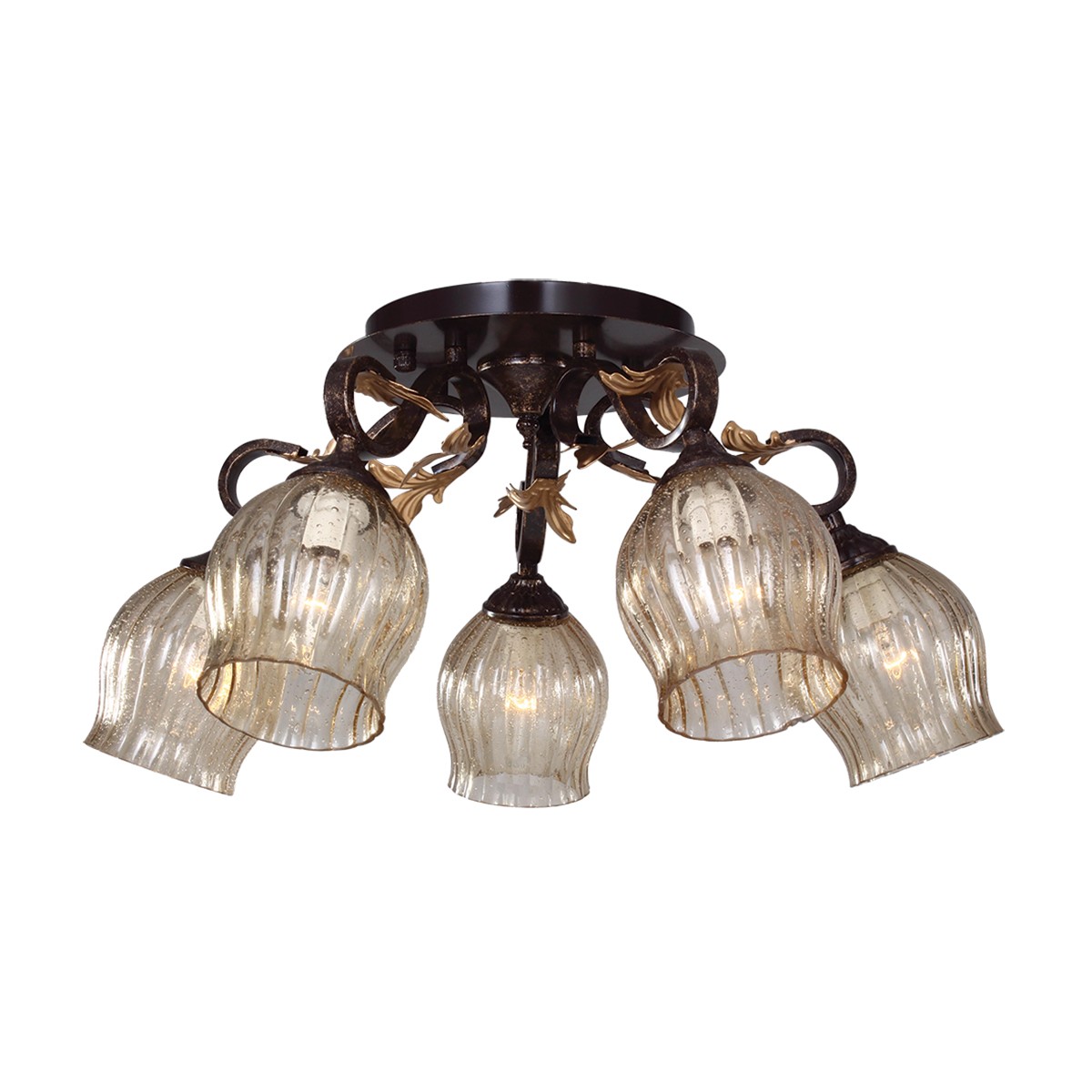 Потолочная люстра ID lamp Brauni 474/5PF-Blackpatina