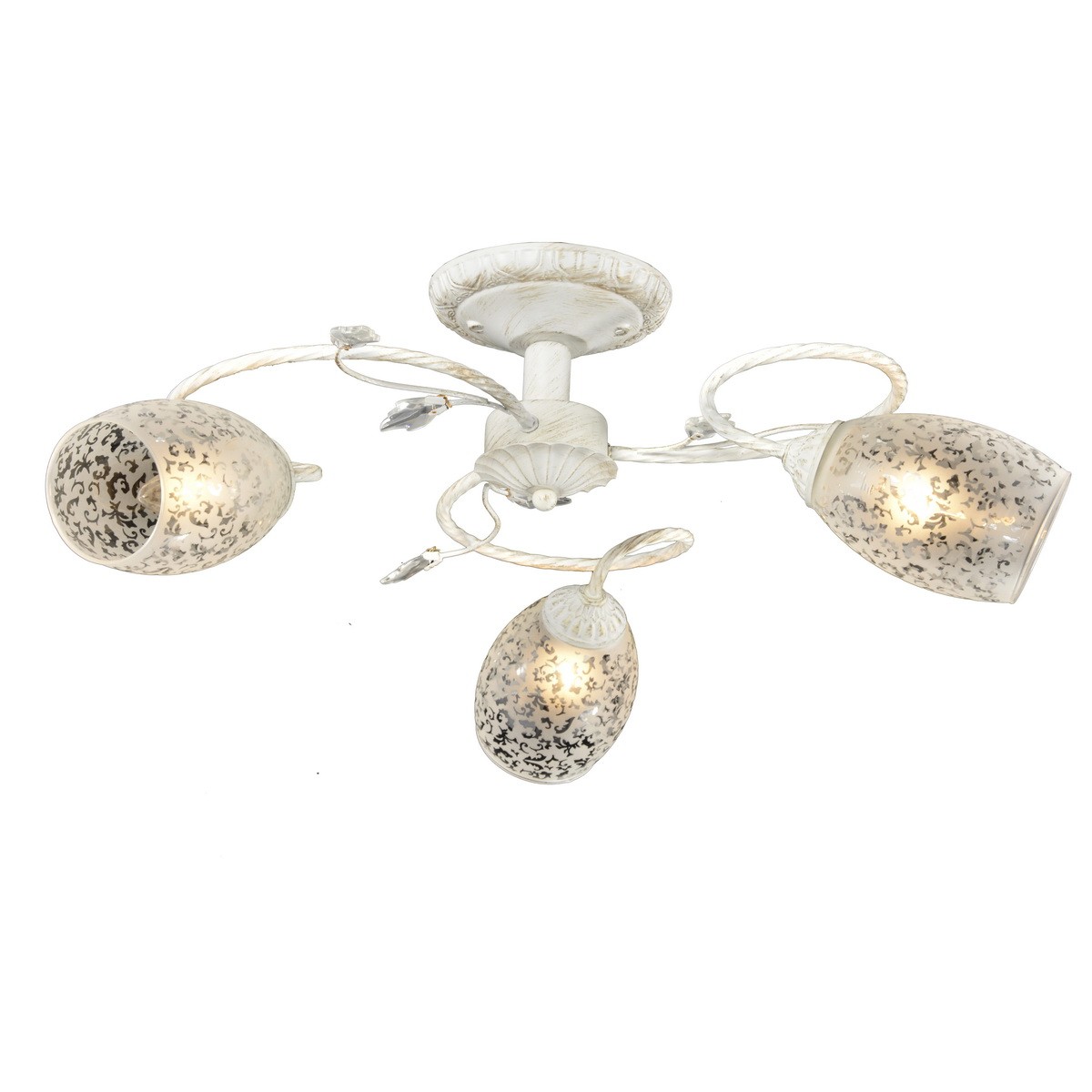 Потолочная люстра ID lamp Julia 874/3PF-Whitepatina