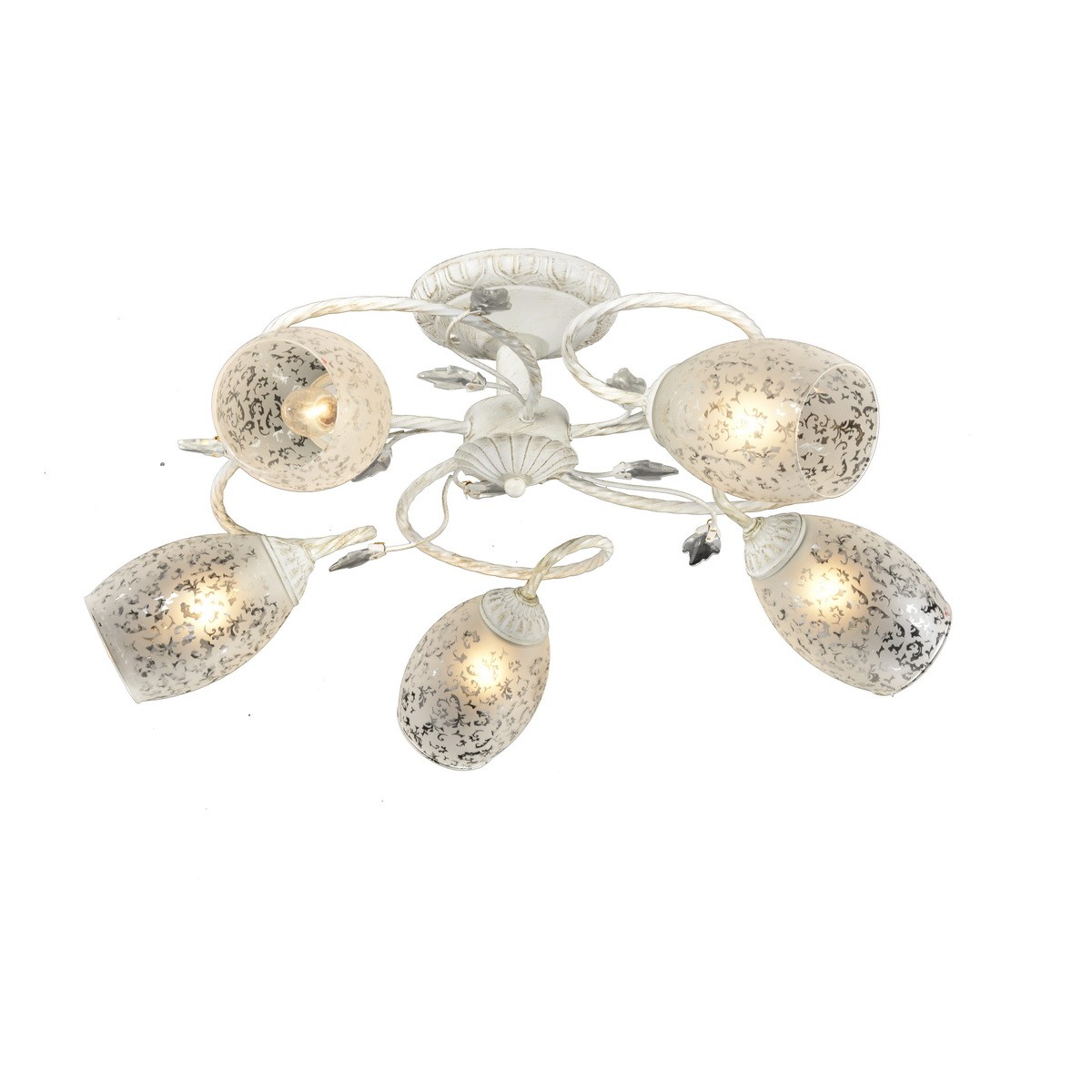 Потолочная люстра ID lamp Julia 874/5PF-Whitepatina