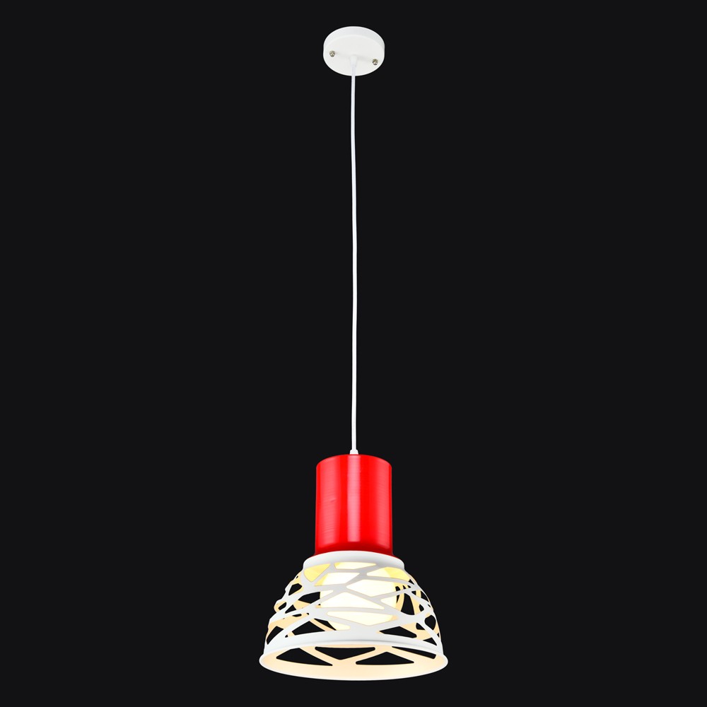 Светильник подвесной Максисвет 2-4980-1-WH+RED E27