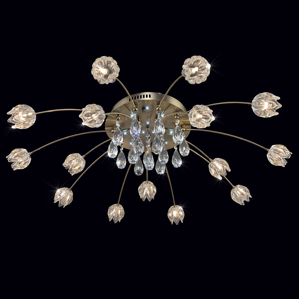 Потолочная люстра с пультом 7448 Максисвет 1-7448-15-AB-LED Y G4