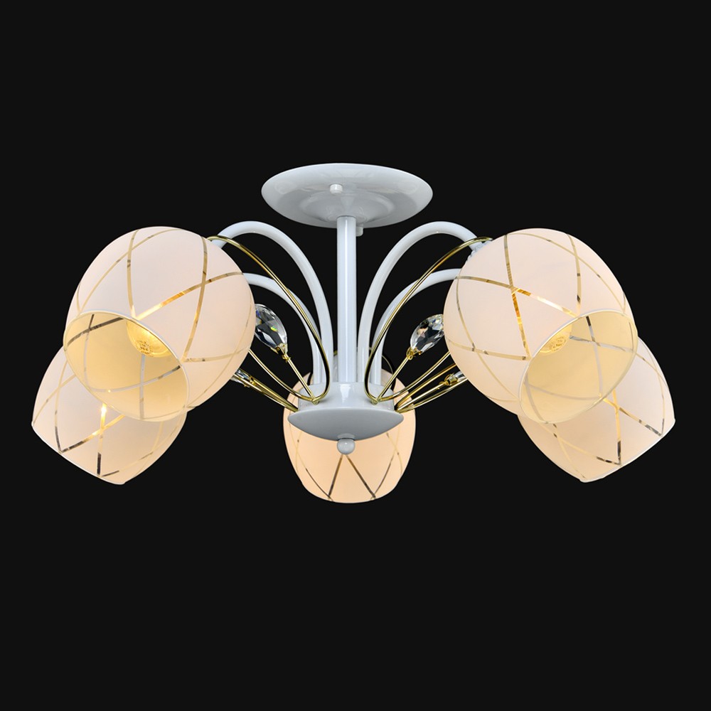 Потолочная люстра Максисвет 8559 1-8559-5-WH+FG E27