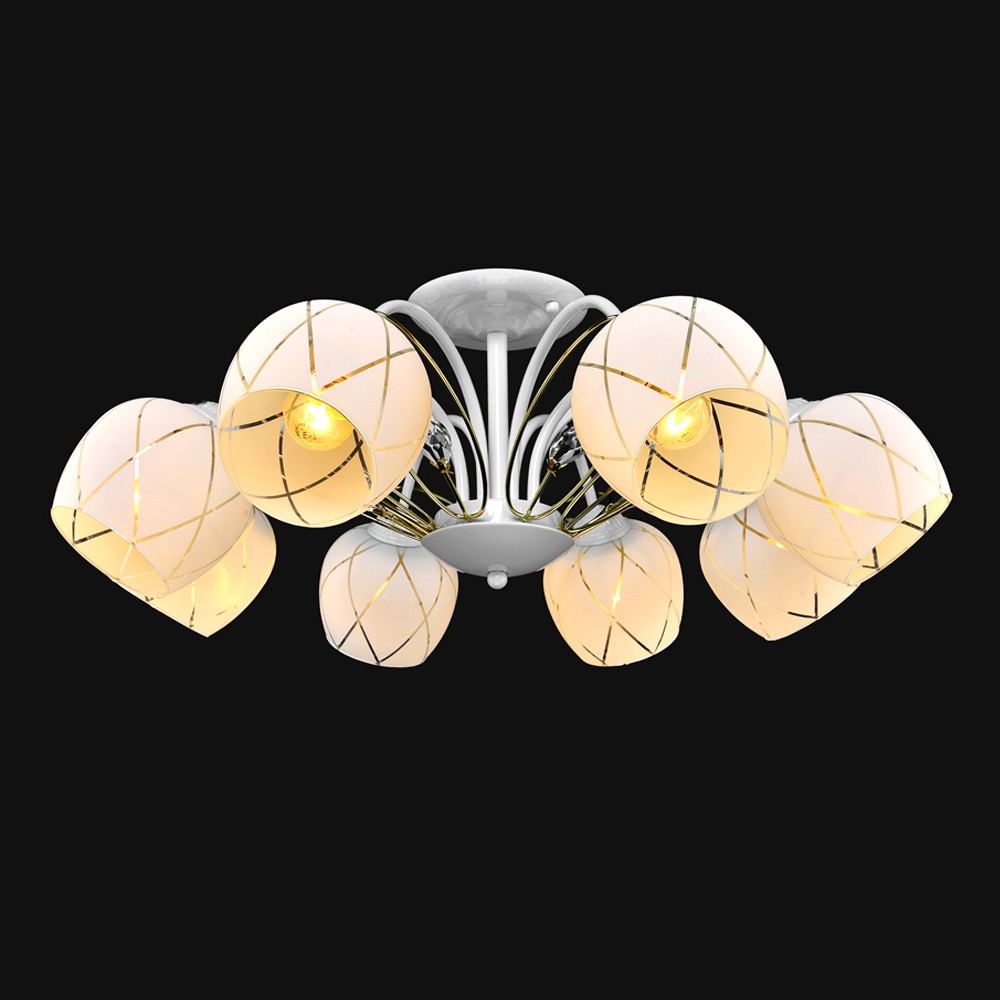 Потолочная люстра Максисвет 8559 1-8559-8-WH+FG E14