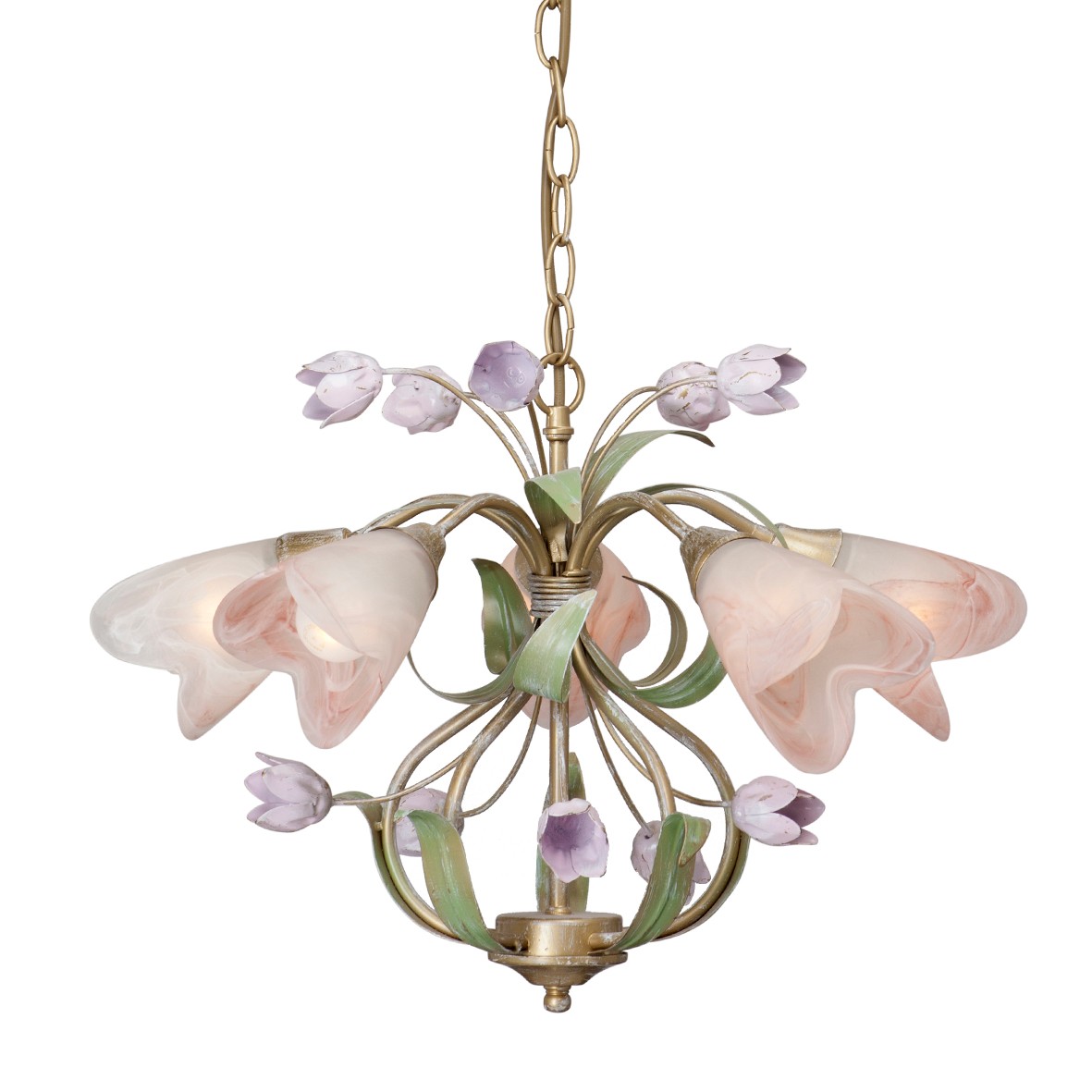Люстра подвесная с цветочками V1025 V1025/5 Vitaluce