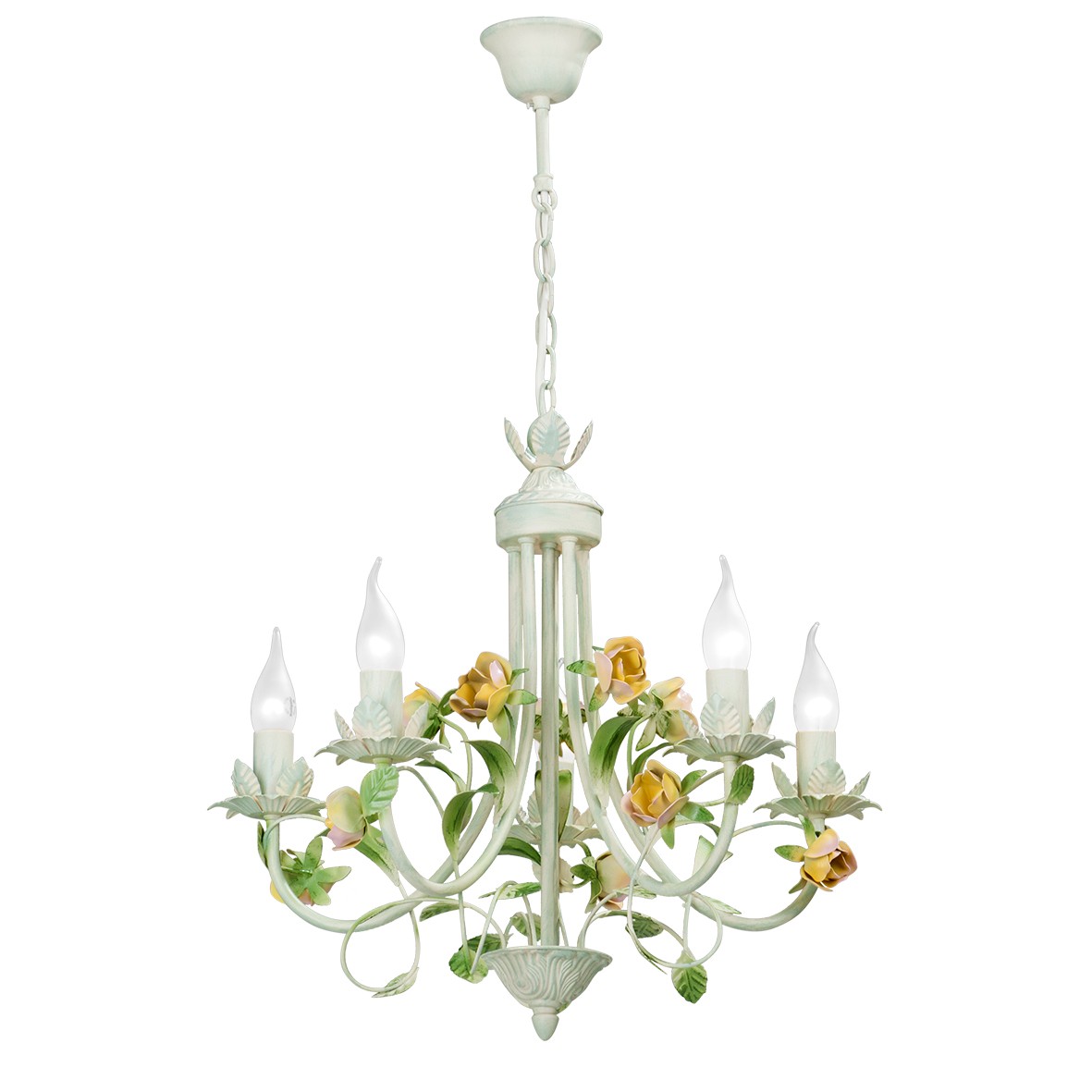 Люстра подвесная с цветочками V1138 V1138/5 Vitaluce