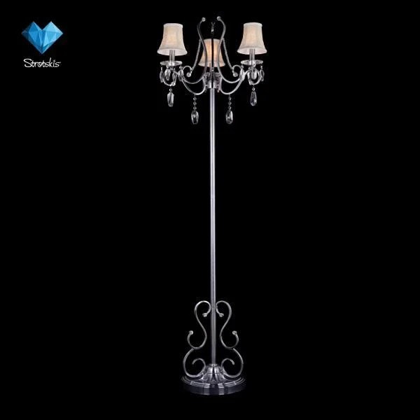 Торшер Eurosvet 12295 12295/3F матовый никель Strotskis
