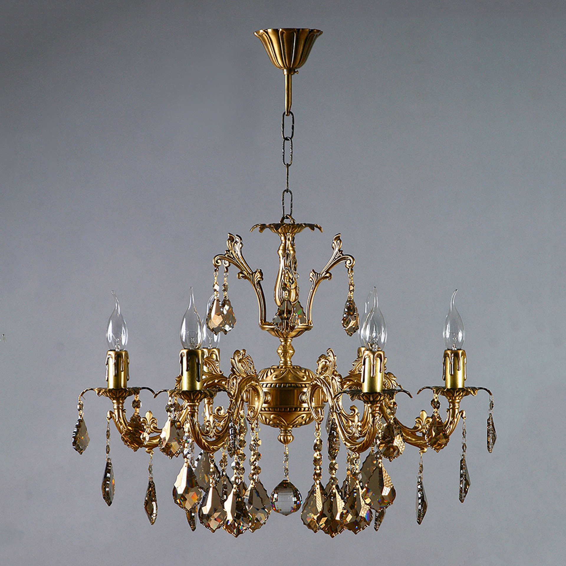 Подвесная хрустальная люстра Granada Ambiente 2118/6 AB Honey Leaf