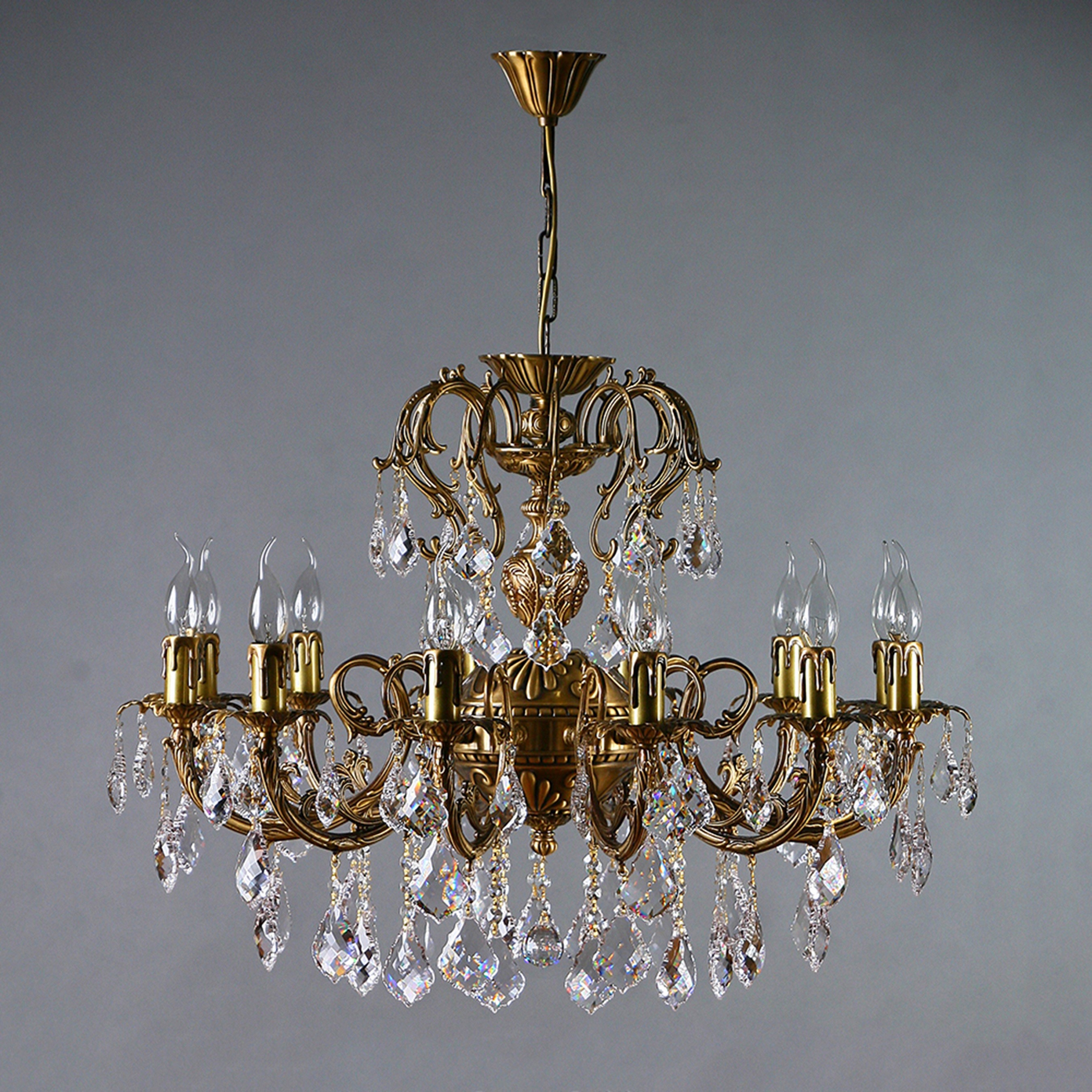 Подвесная хрустальная люстра Alicante Ambiente 8888/12 AB New Leaf