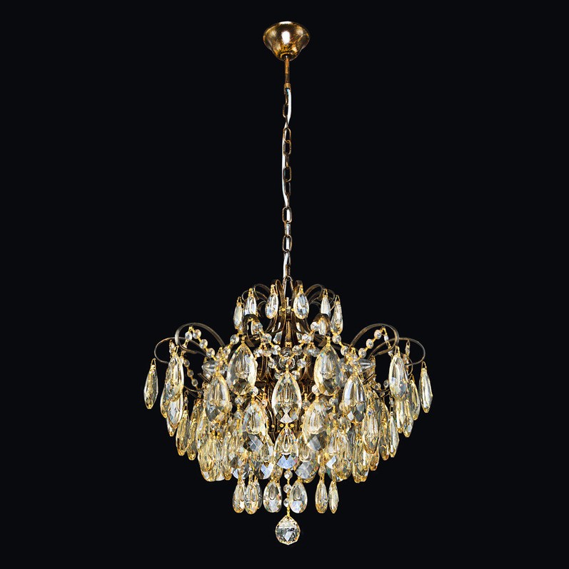 Подвесная хрустальная люстра 7962 Максисвет 2-7962-6-BRS E14