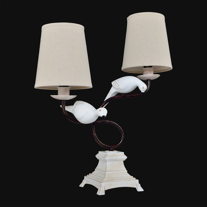 Настольная лампа с птичками 4901 5-4901-2-BR+BG E14 Максисвет