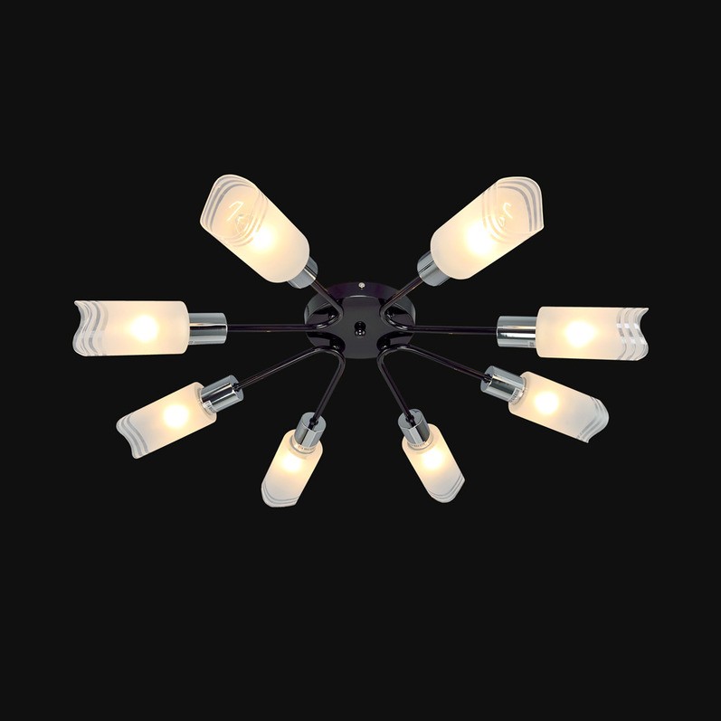 Потолочная люстра Максисвет 8558 1-8558-8-BK+CR E14