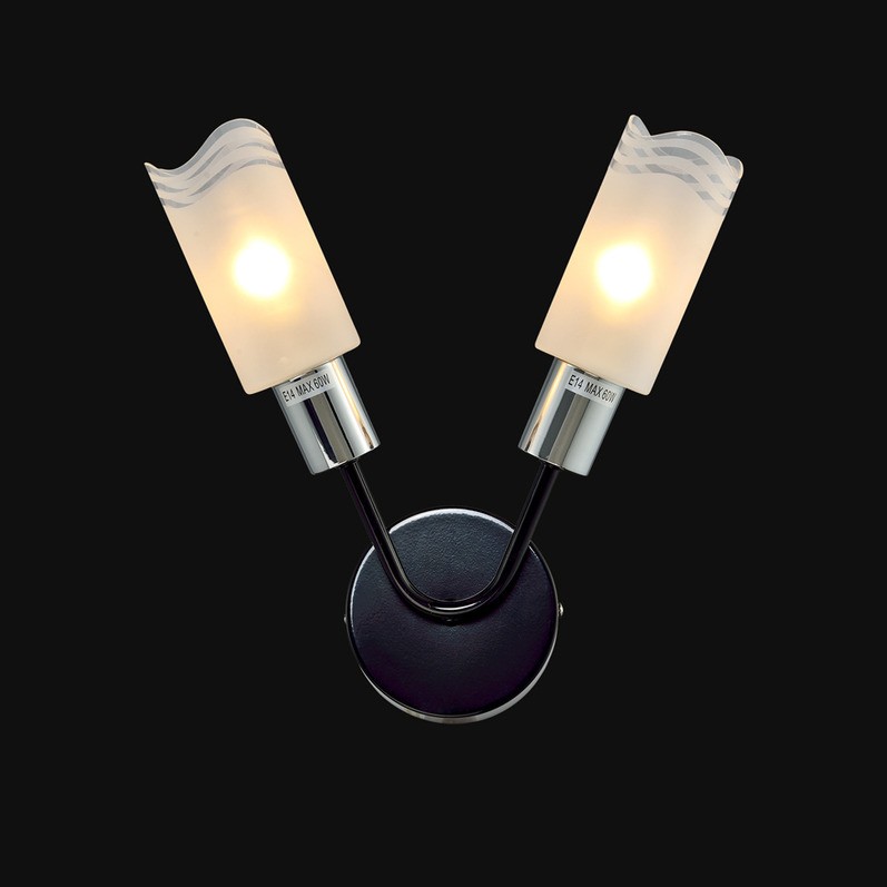 Настенное бра Максисвет 3-8558-2-BK+CR E14