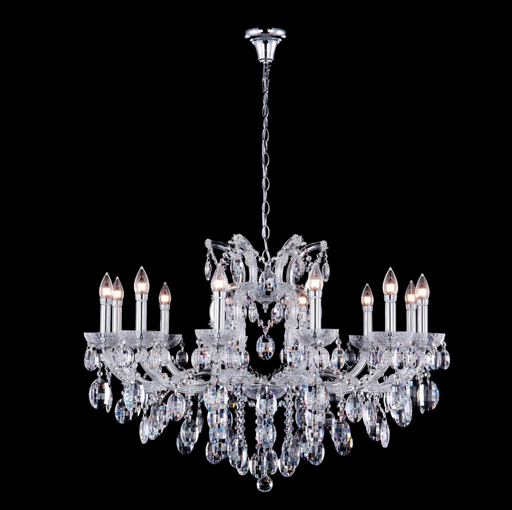 Подвесная хрустальная люстра Hollywood Crystal Lux HOLLYWOOD SP12 CHROME