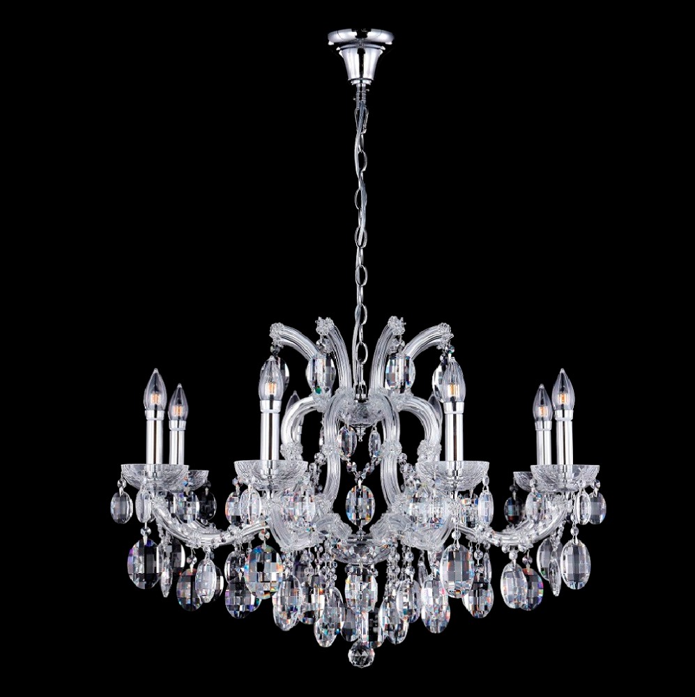Подвесная хрустальная люстра Hollywood Crystal Lux HOLLYWOOD SP8 CHROME