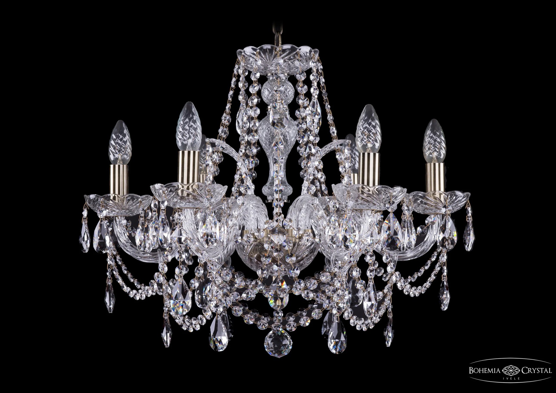 Подвесная хрустальная люстра 1411 Bohemia 1411/6/195 Pa
