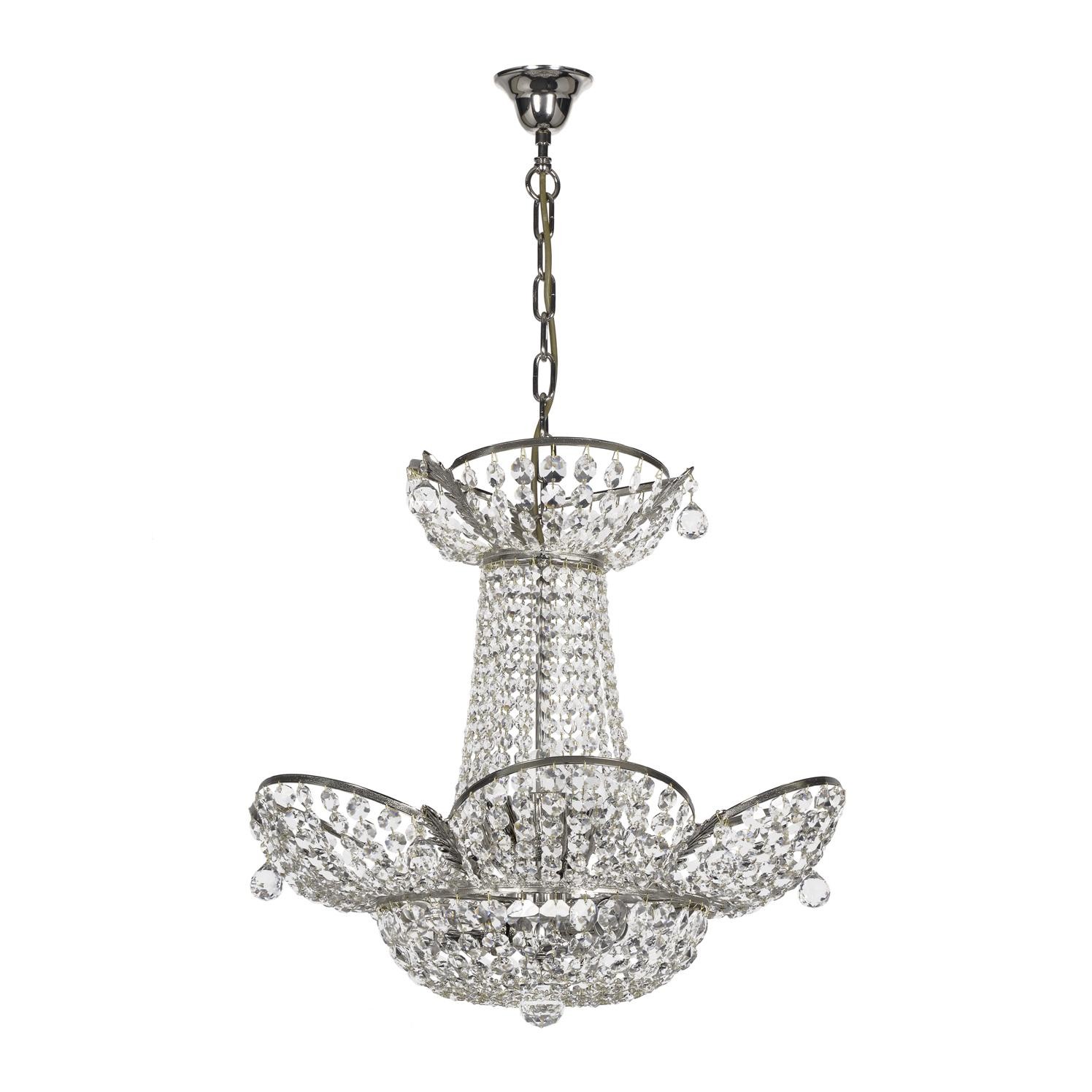 Подвесная хрустальная люстра Alassio Arti Lampadari Alassio E 1.5.50.600 N