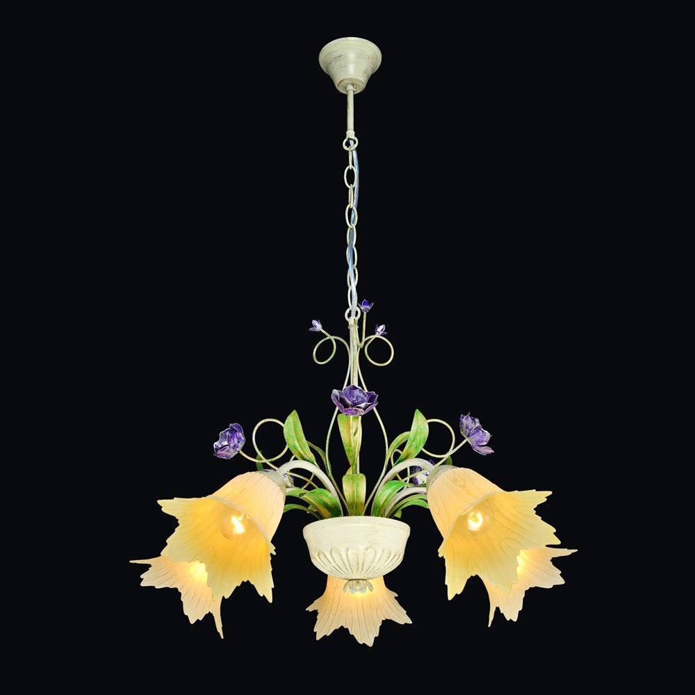 Люстра подвесная с цветочками 8563 2-8563-5-BG E14 Максисвет