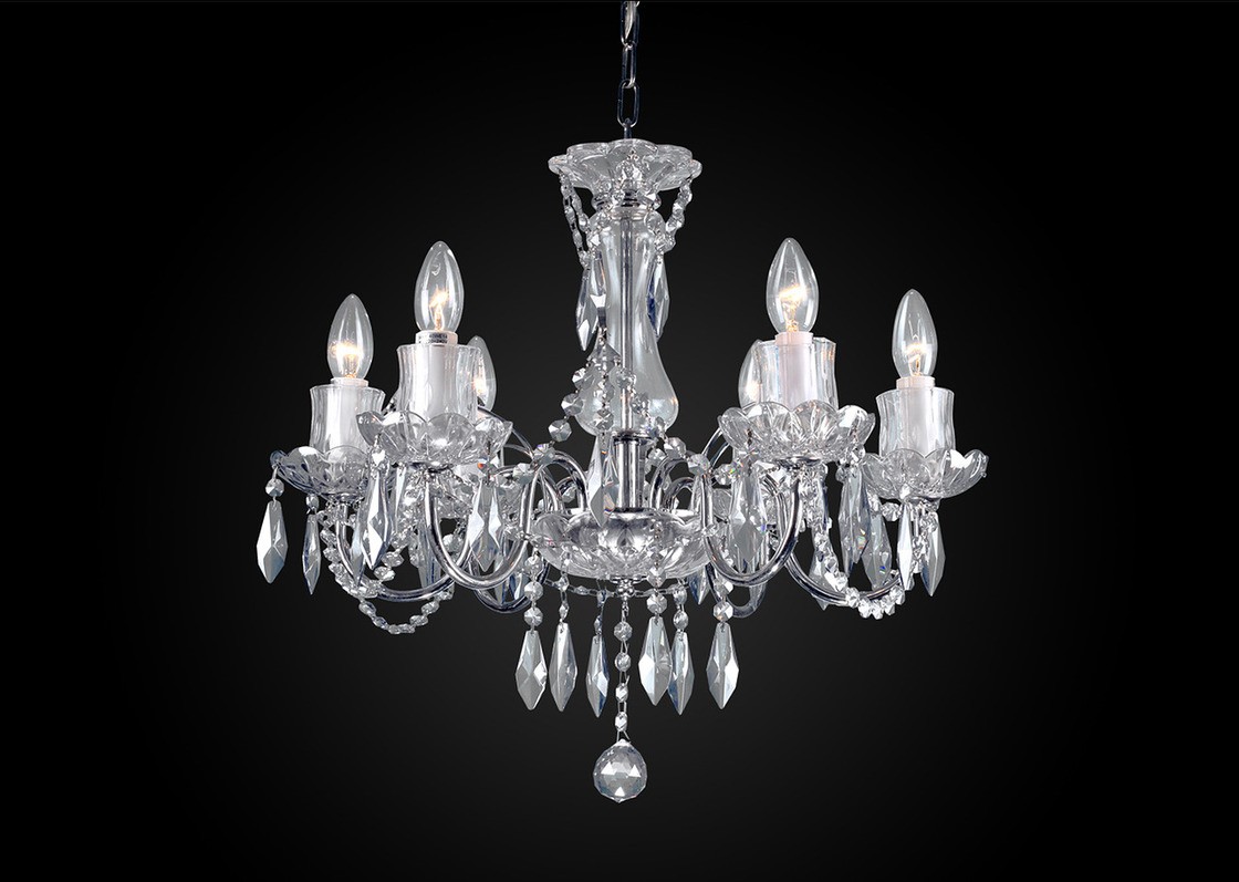 Подвесная хрустальная люстра 8802 Максисвет 2-8802-6-CR E14