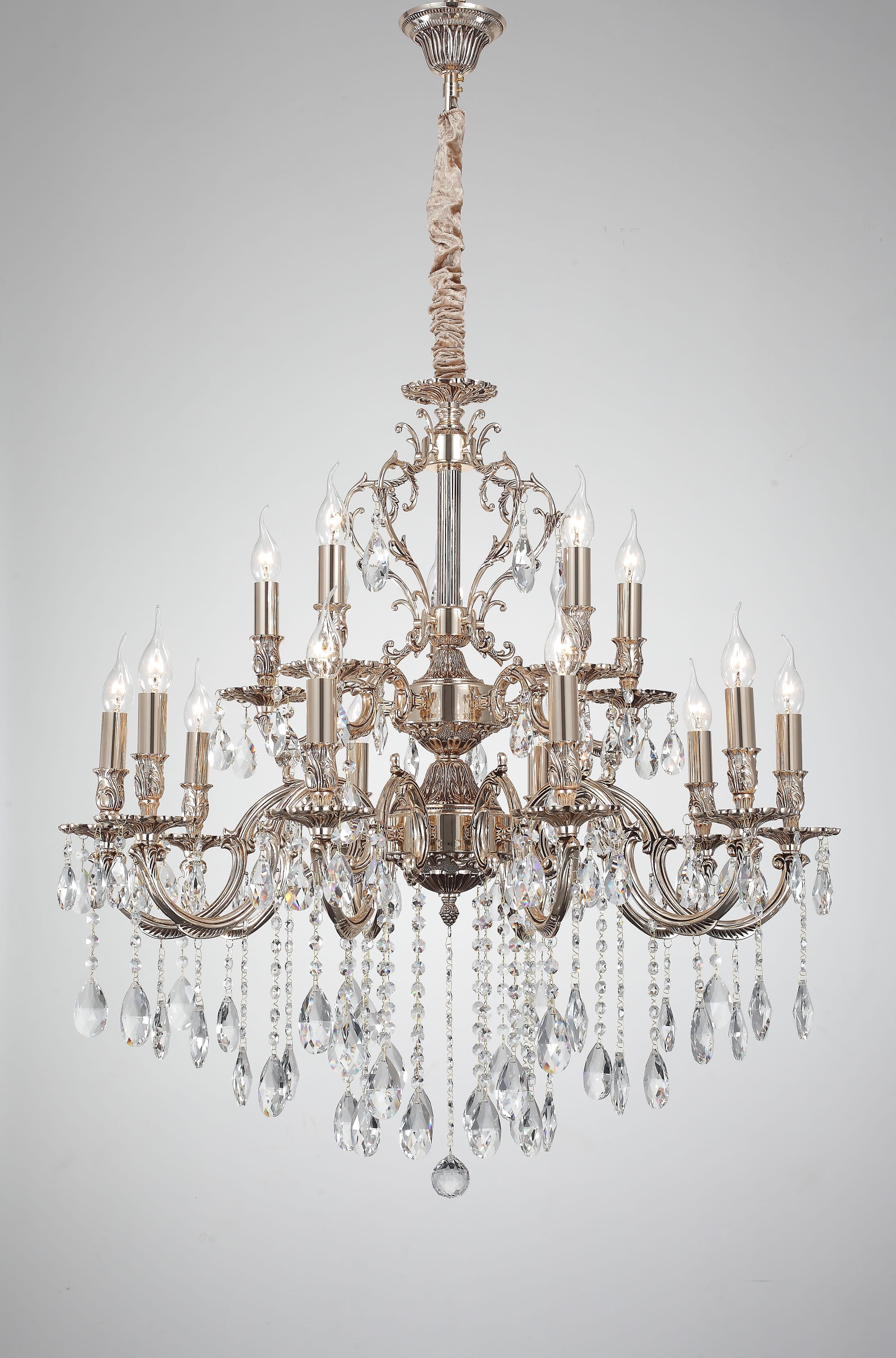 Подвесная хрустальная люстра Barletta Lucia Tucci BARLETTA 1730.15 coffe gold