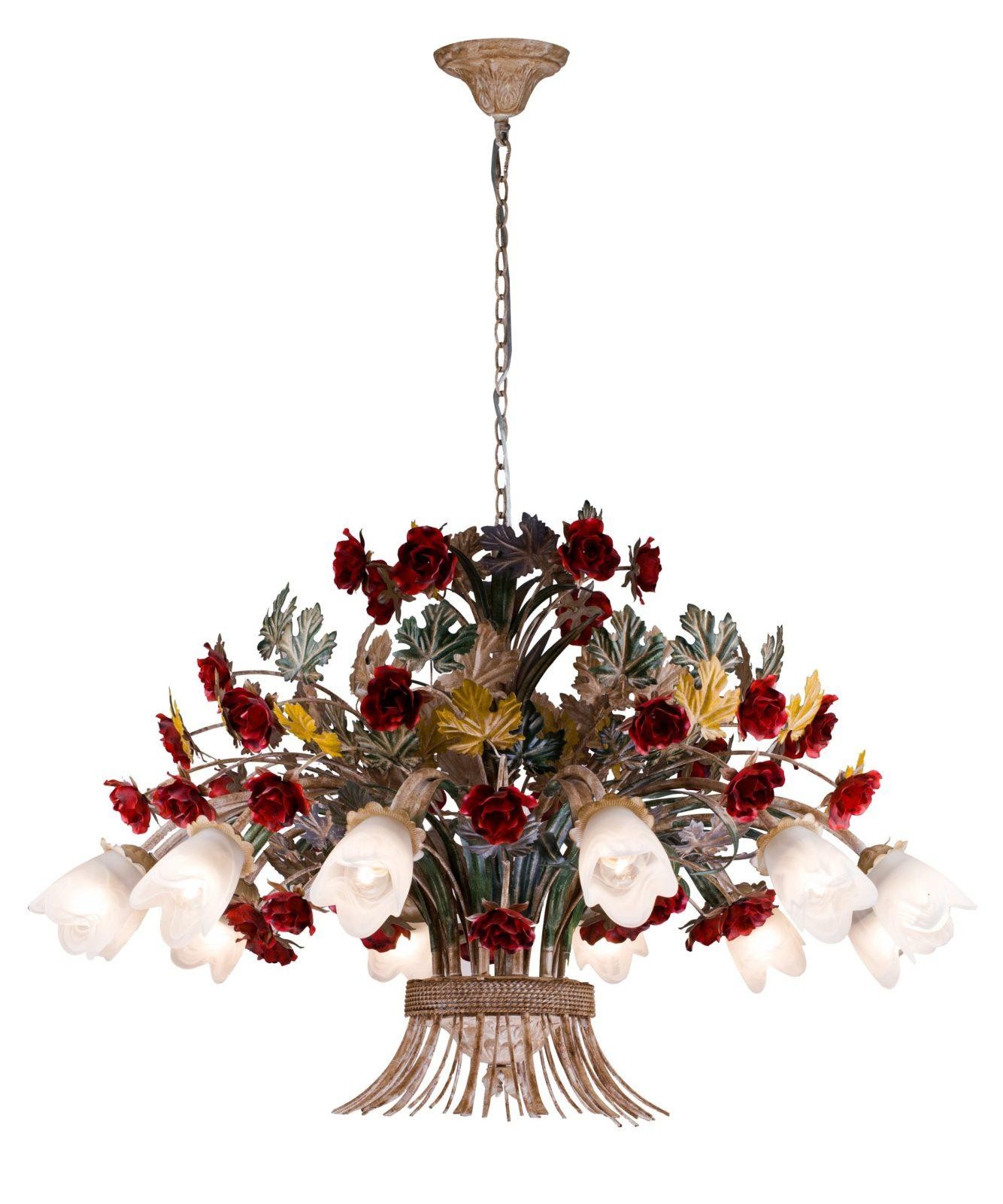 Люстра подвесная с цветочками Fiori di rose Fiori di rose 1760.12 Lucia Tucci