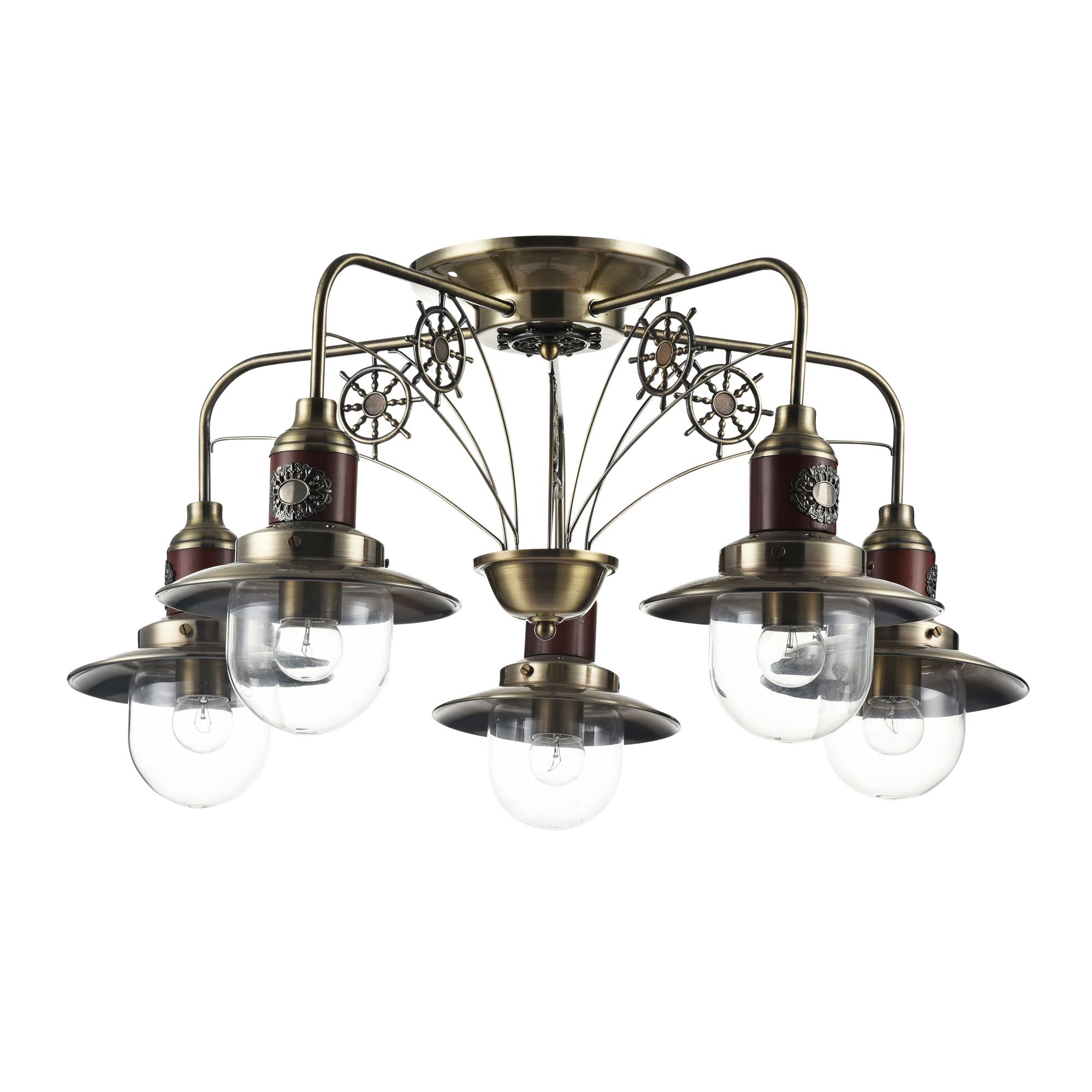 Люстра со штурвалом Marino FR4853-PL-05-BZ Freya