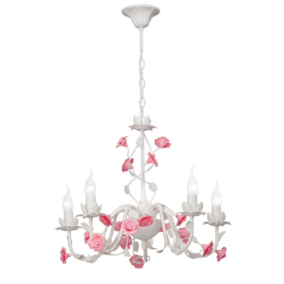 Люстра подвесная с цветочками V1689 V1689-0/5 Vitaluce Premium