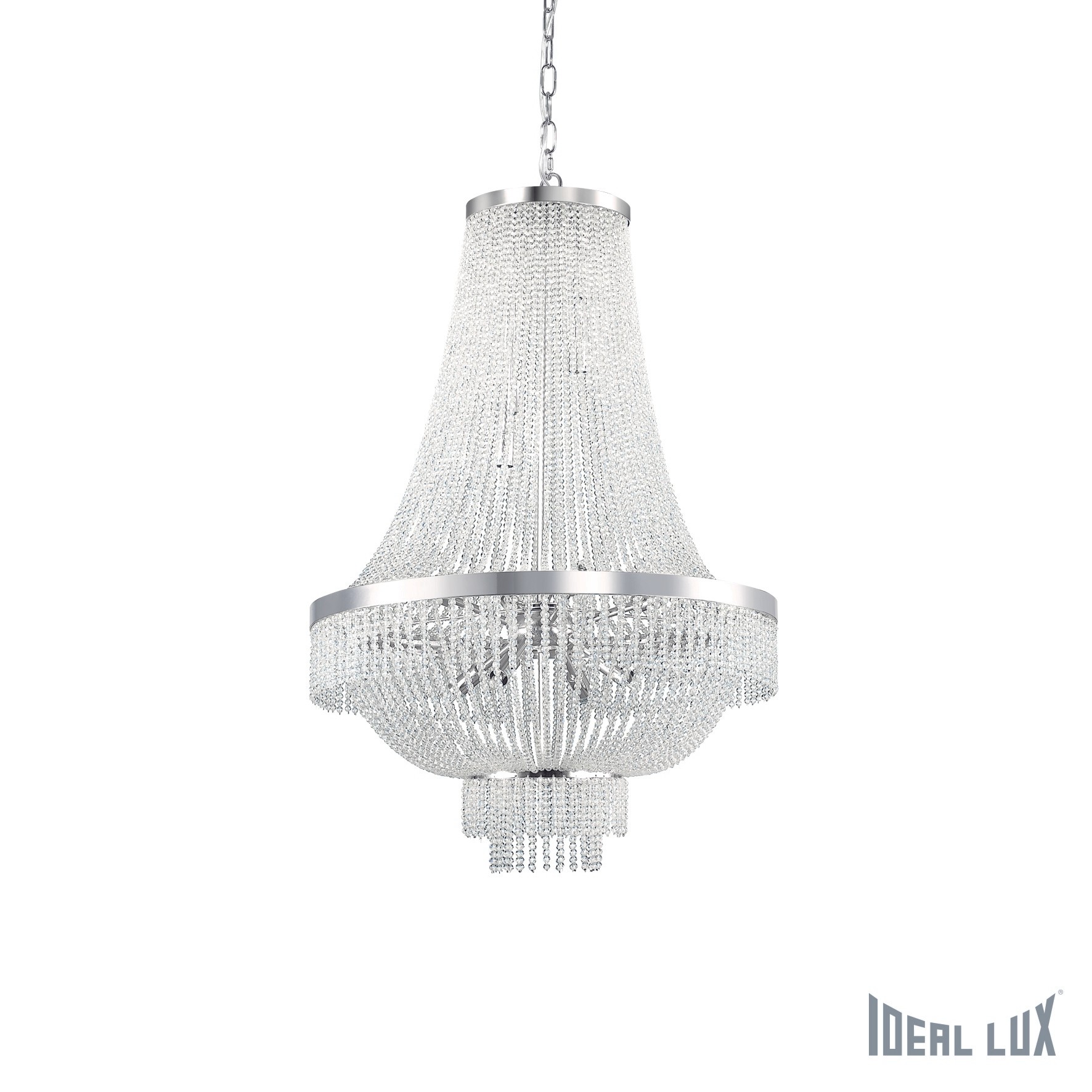 Подвесная хрустальная люстра Augustus Ideal Lux AUGUSTUS SP12 CROMO