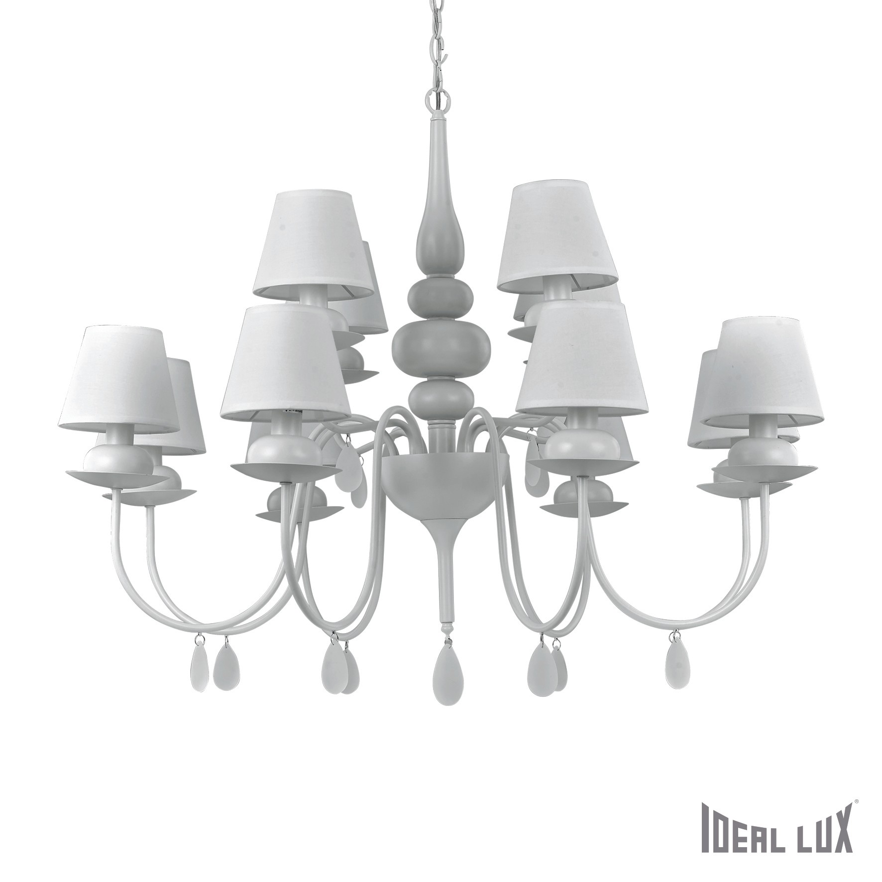 Подвесная люстра Ideal Lux Blanche BLANCHE SP12 BIANCO