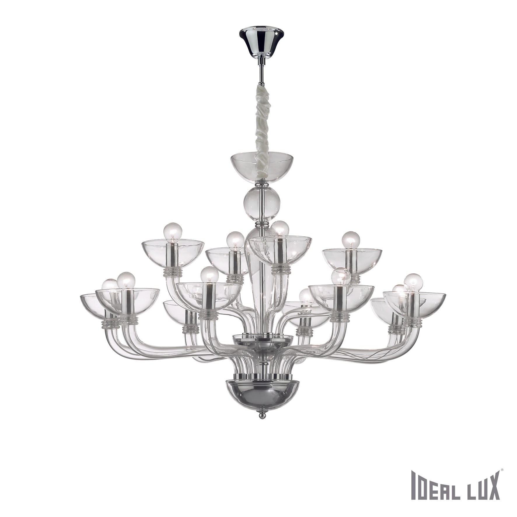 Подвесная люстра Ideal Lux Casanova CASANOVA SP12 TRASPARENTE