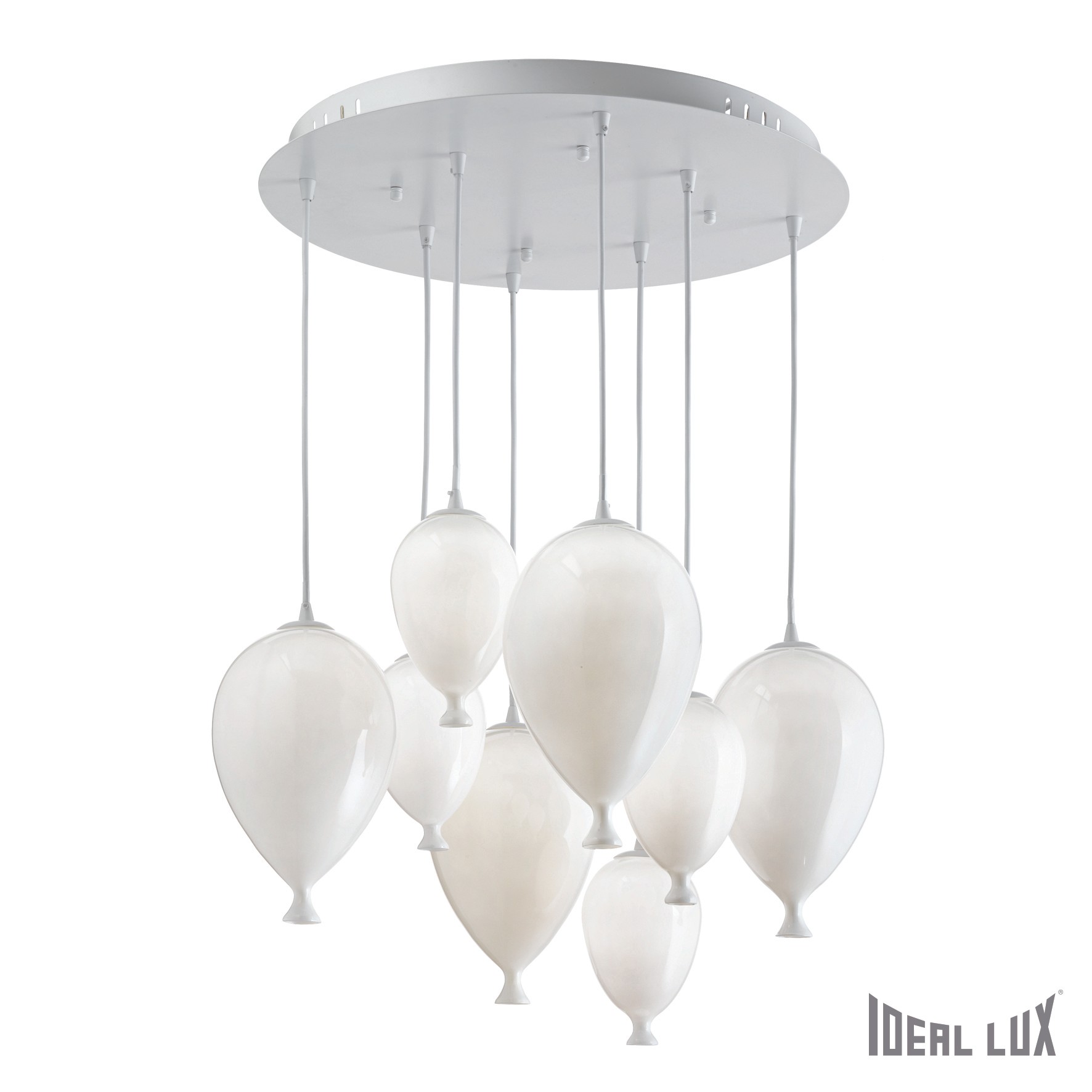 Светильник с воздушными шариками Clown CLOWN SP8 BIANCO Ideal Lux