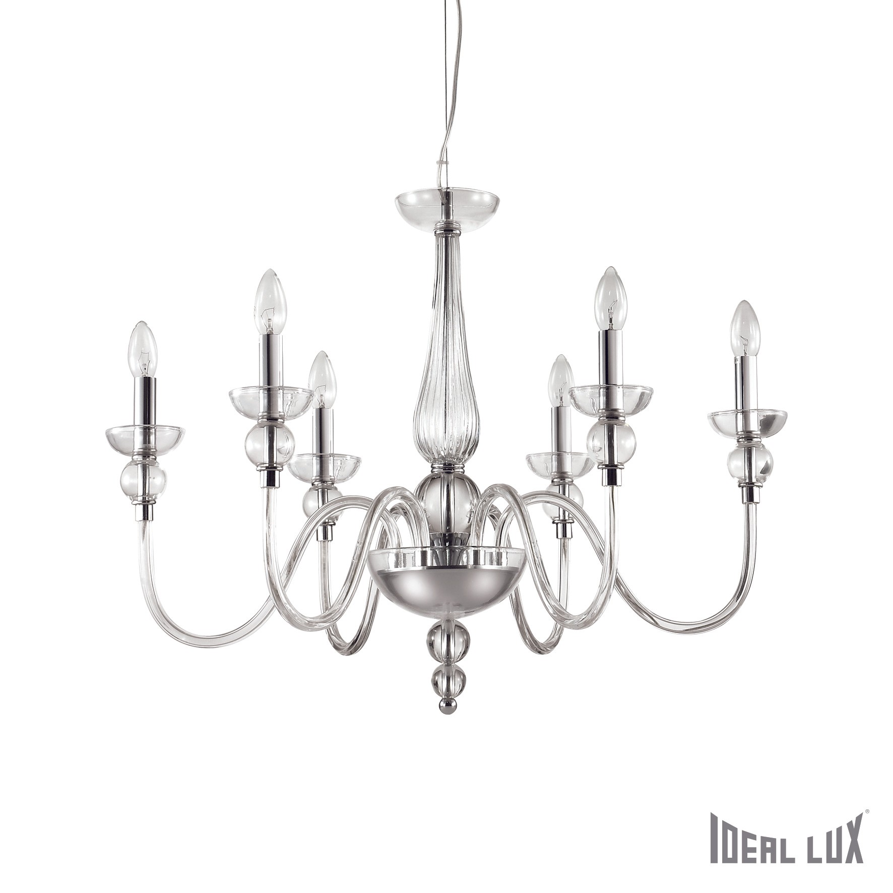 Подвесная люстра Ideal Lux Doge DOGE SP6 TRASPARENTE