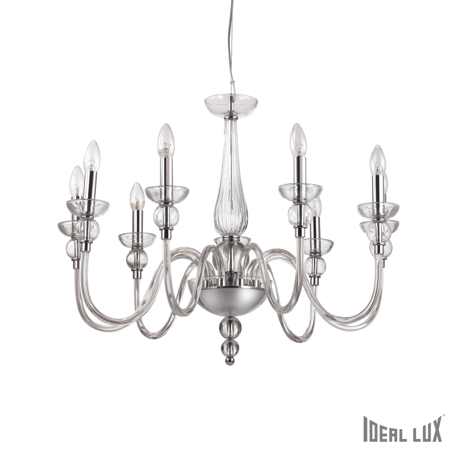 Подвесная люстра Ideal Lux Doge DOGE SP9 TRASPARENTE