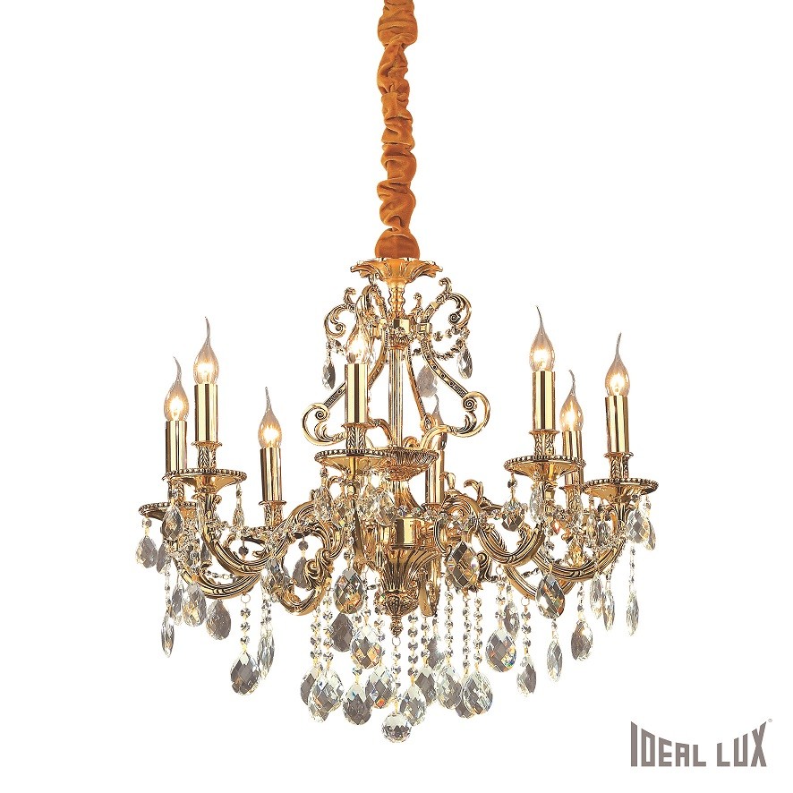 Подвесная хрустальная люстра Gioconda Ideal Lux GIOCONDA SP8 ORO