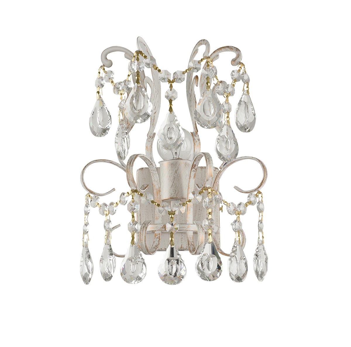 Настенное бра ID lamp Сristallo 298/1A-Whitepatina