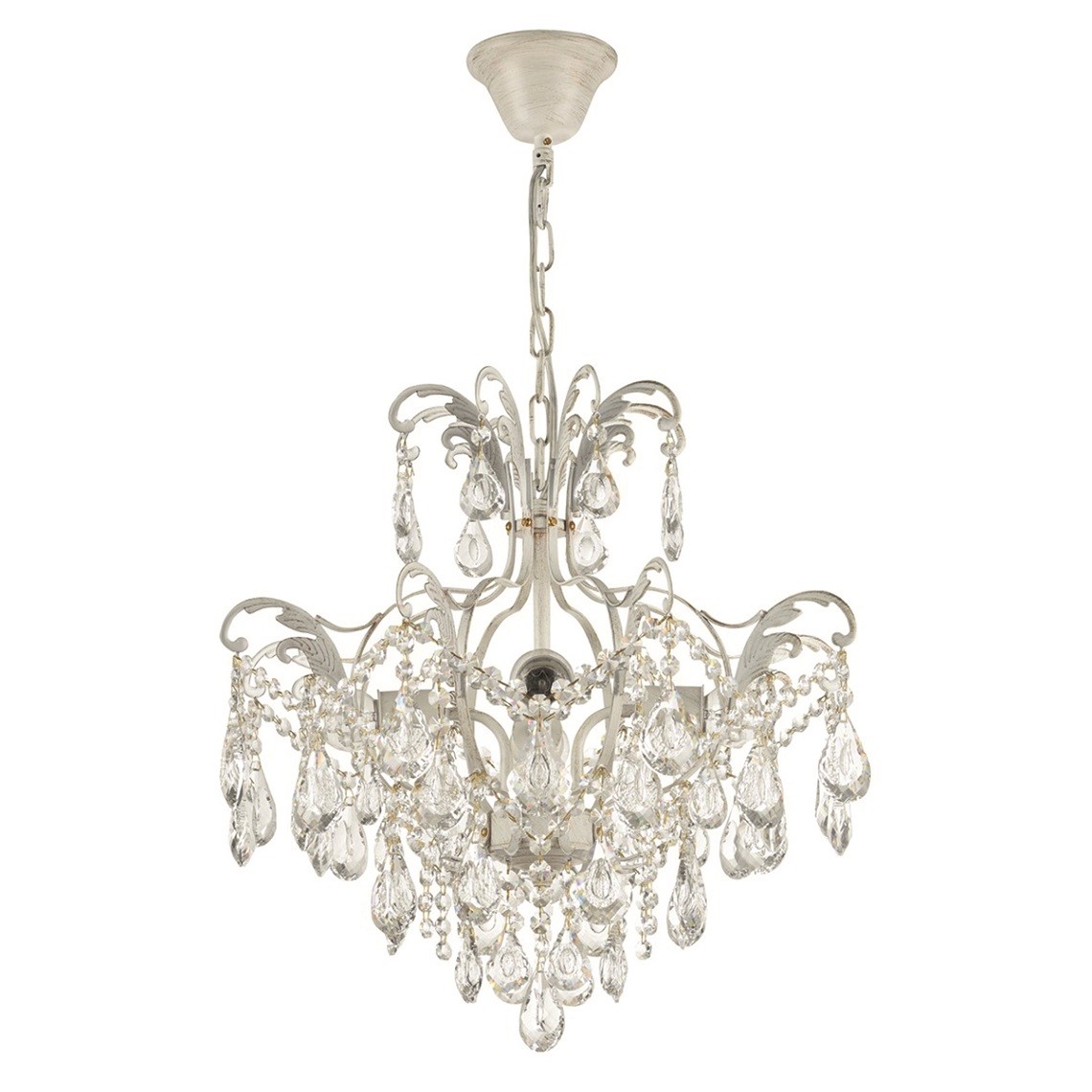 Подвесная хрустальная люстра Сristallo ID lamp 298/4-Whitepatina