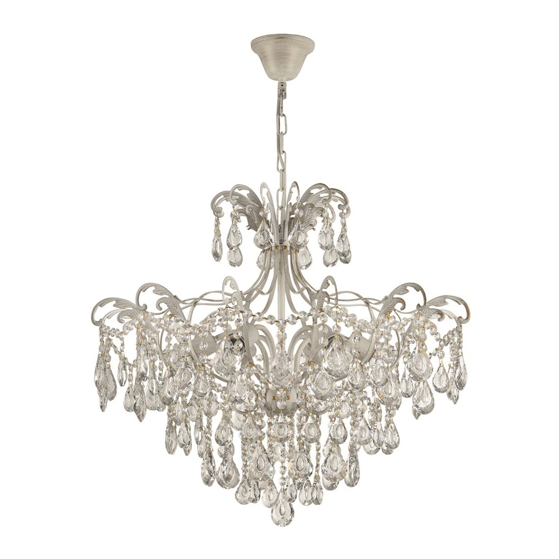 Подвесная хрустальная люстра Сristallo ID lamp 298/6-Whitepatina