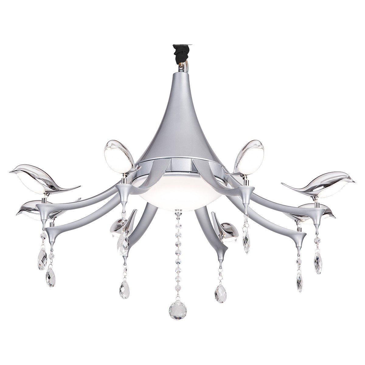 Подвесная люстра с пультом Uccelli ID lamp 385/8-LEDSilver