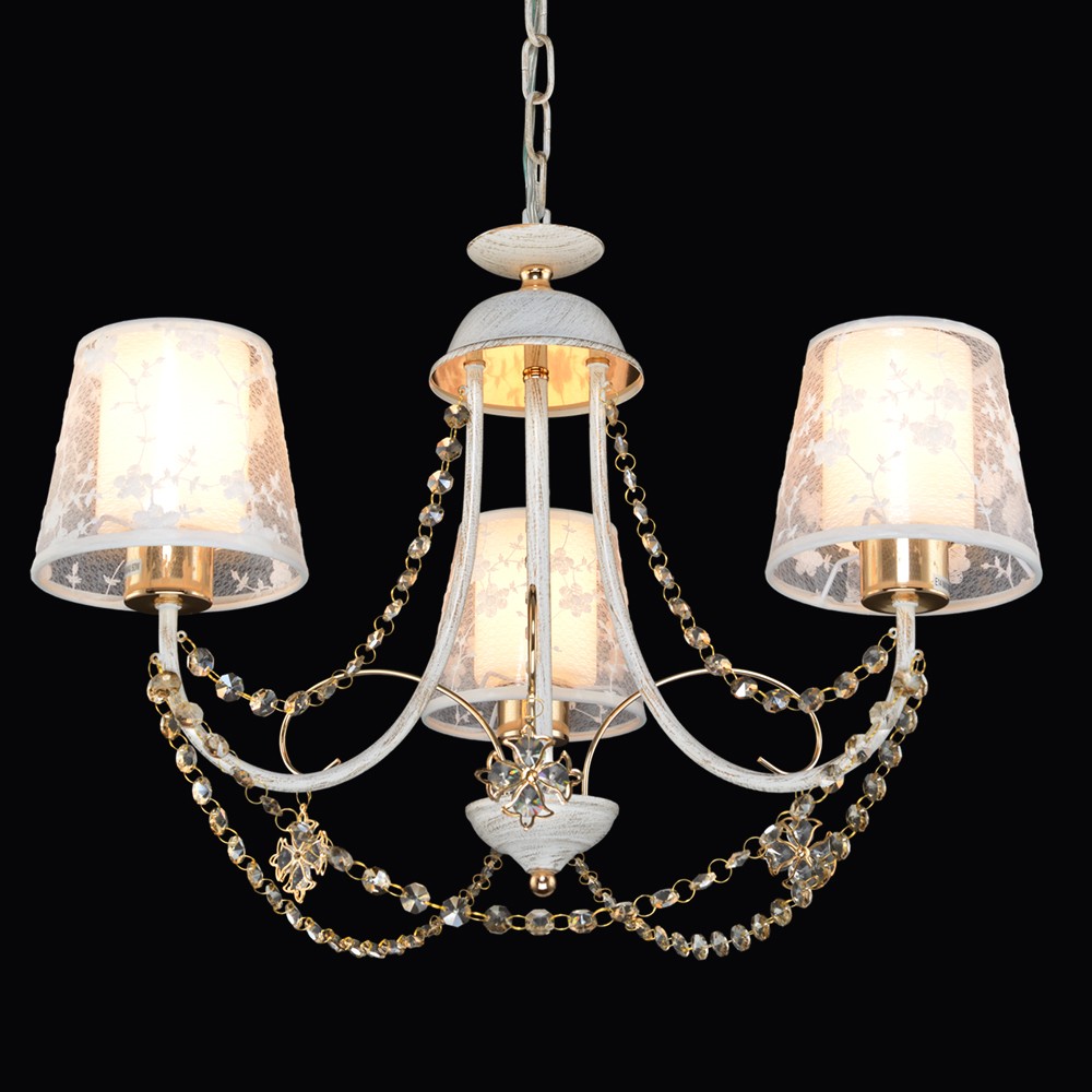 Подвесная люстра Максисвет 2-6530-3-WHS+FG E14