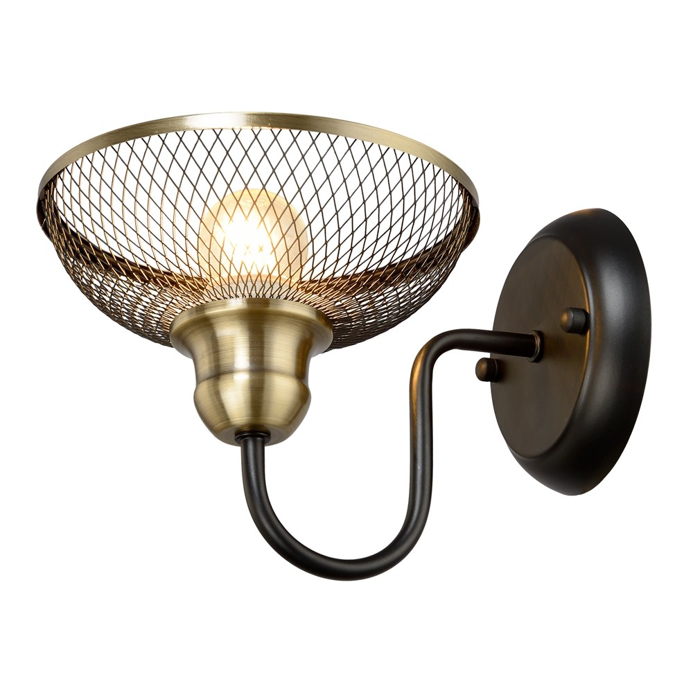 Настенное бра RiForma Wicker 4060 3-4060-1-BK+AB E27