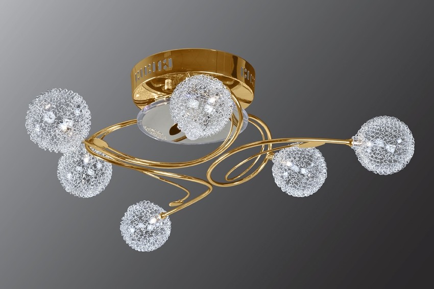 Потолочная люстра с пультом 8038 Максисвет 1-8038-6-FG-LED Y G4