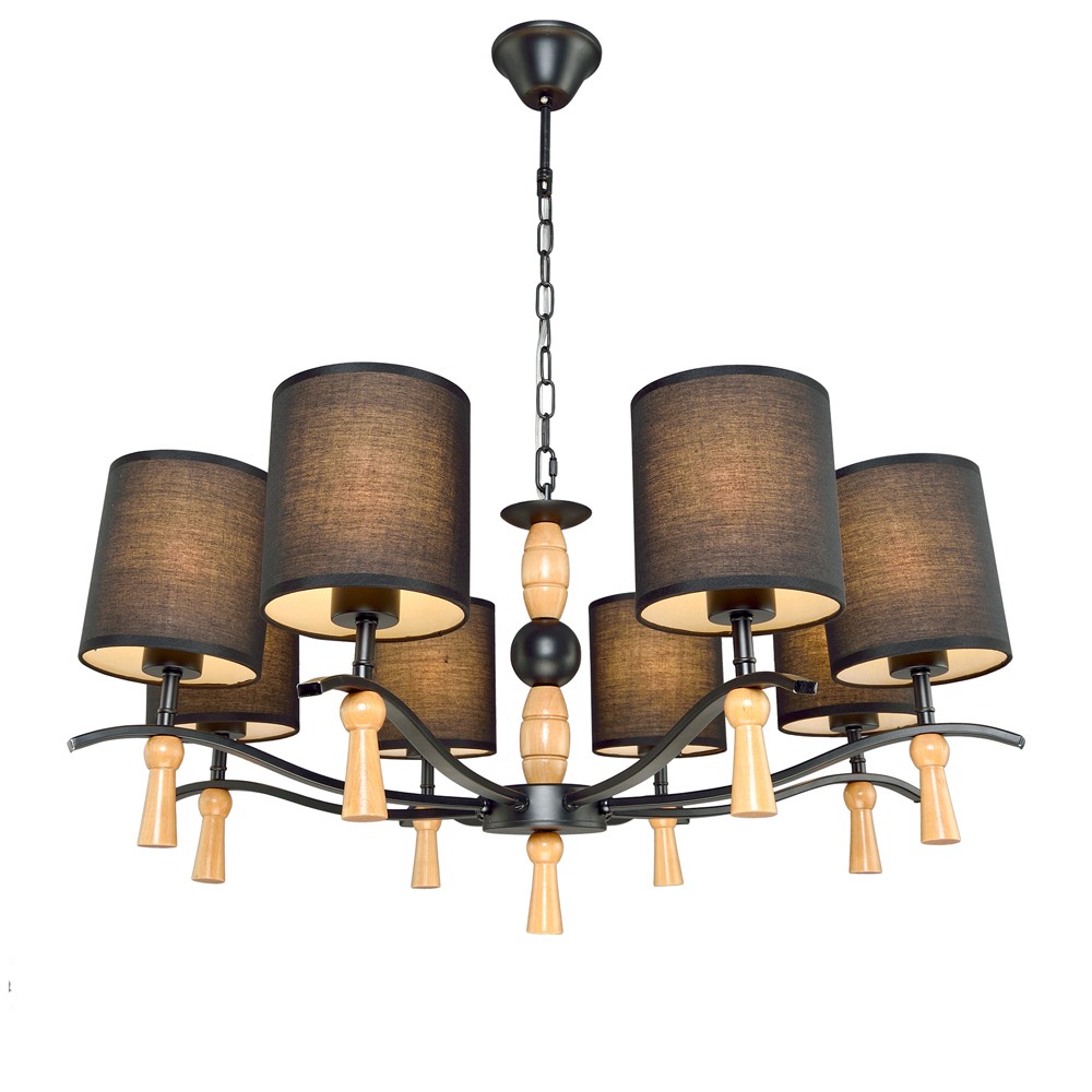 Подвесная люстра Максисвет 2-3011-8-BK+WA E14