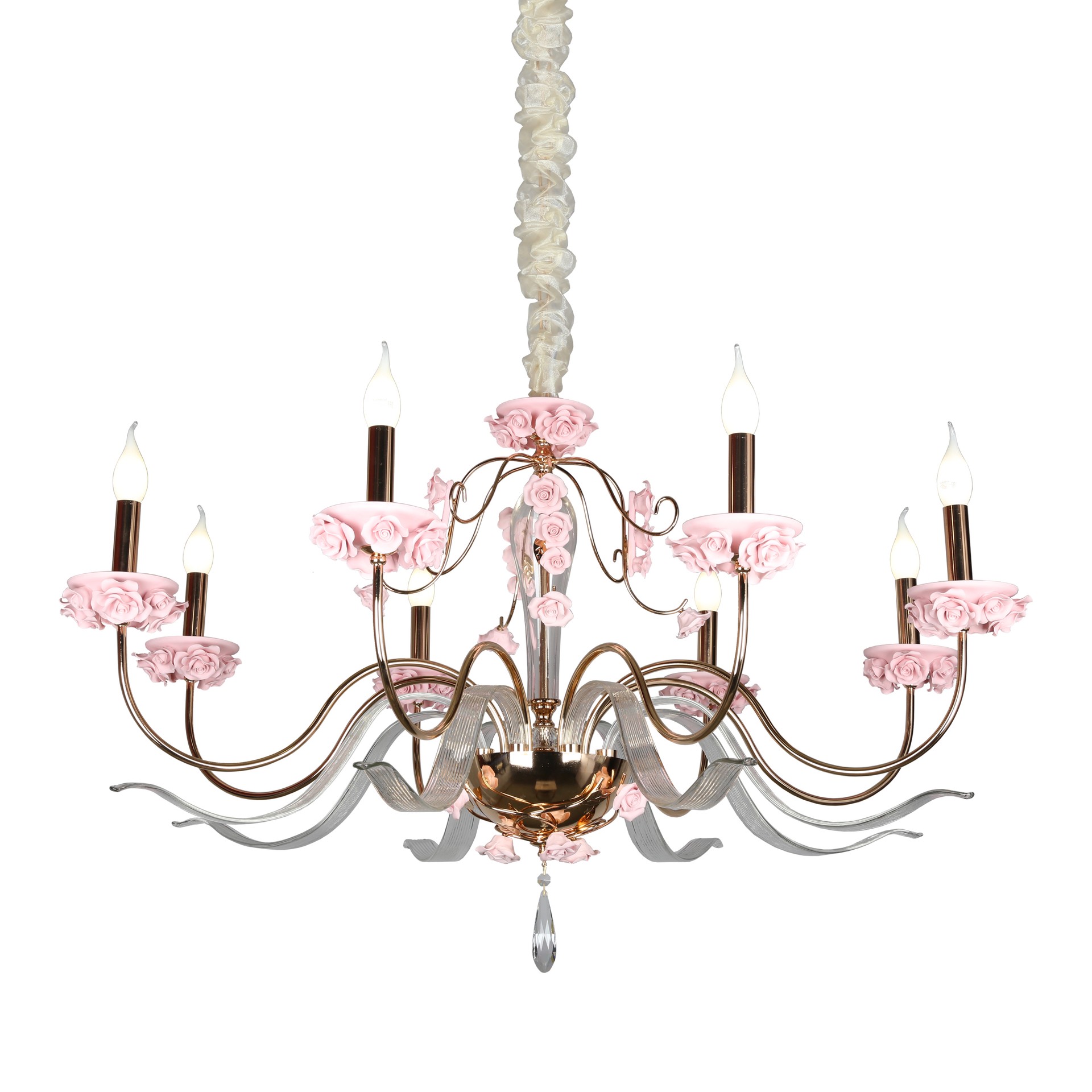 Люстра подвесная с цветочками Muntiggioni OML-70413-08 Omnilux