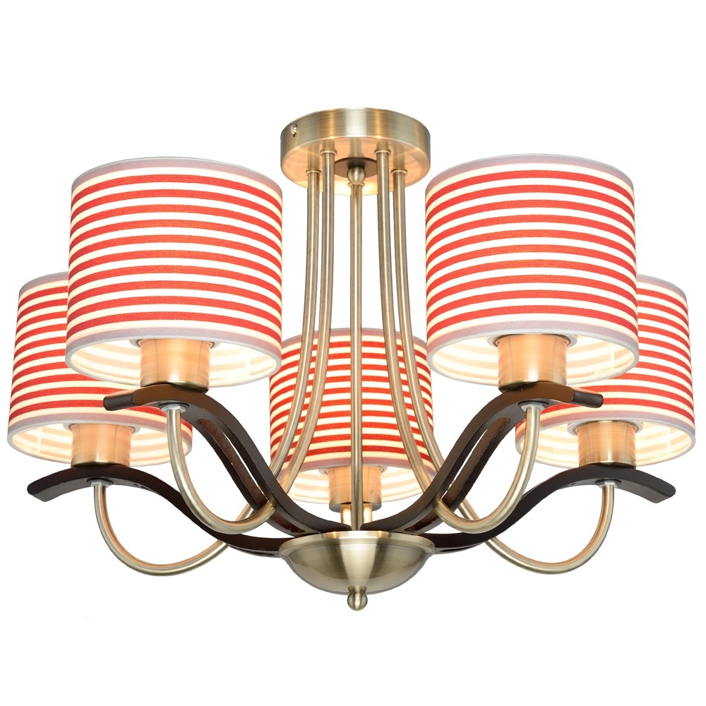 Потолочная люстра Максисвет 6572 1-6572-5-AB+BK E14