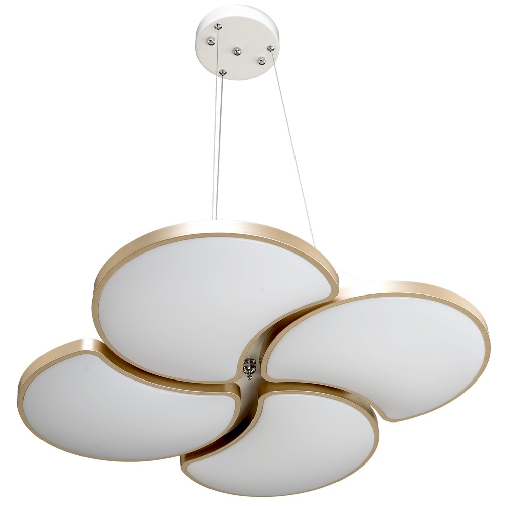 Подвесная люстра с пультом 7310 Максисвет 2-7310-4-WH+GL Y LED