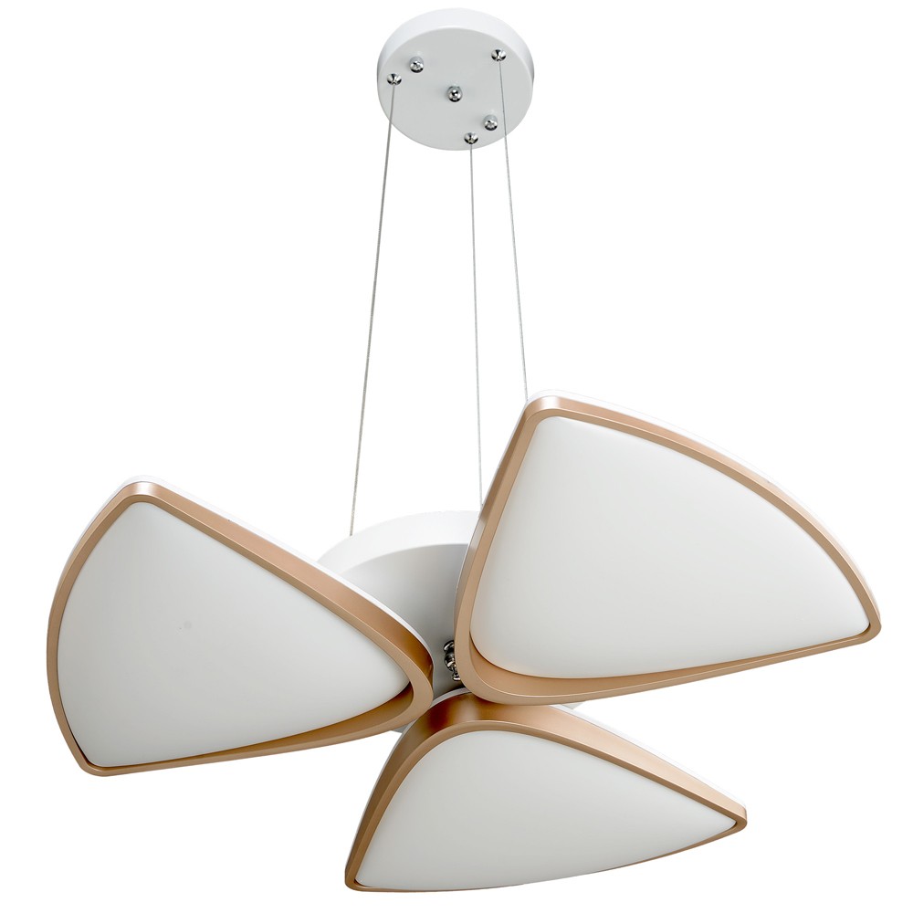 Подвесная люстра с пультом 7311 Максисвет 2-7311-3-WH+PG Y LED